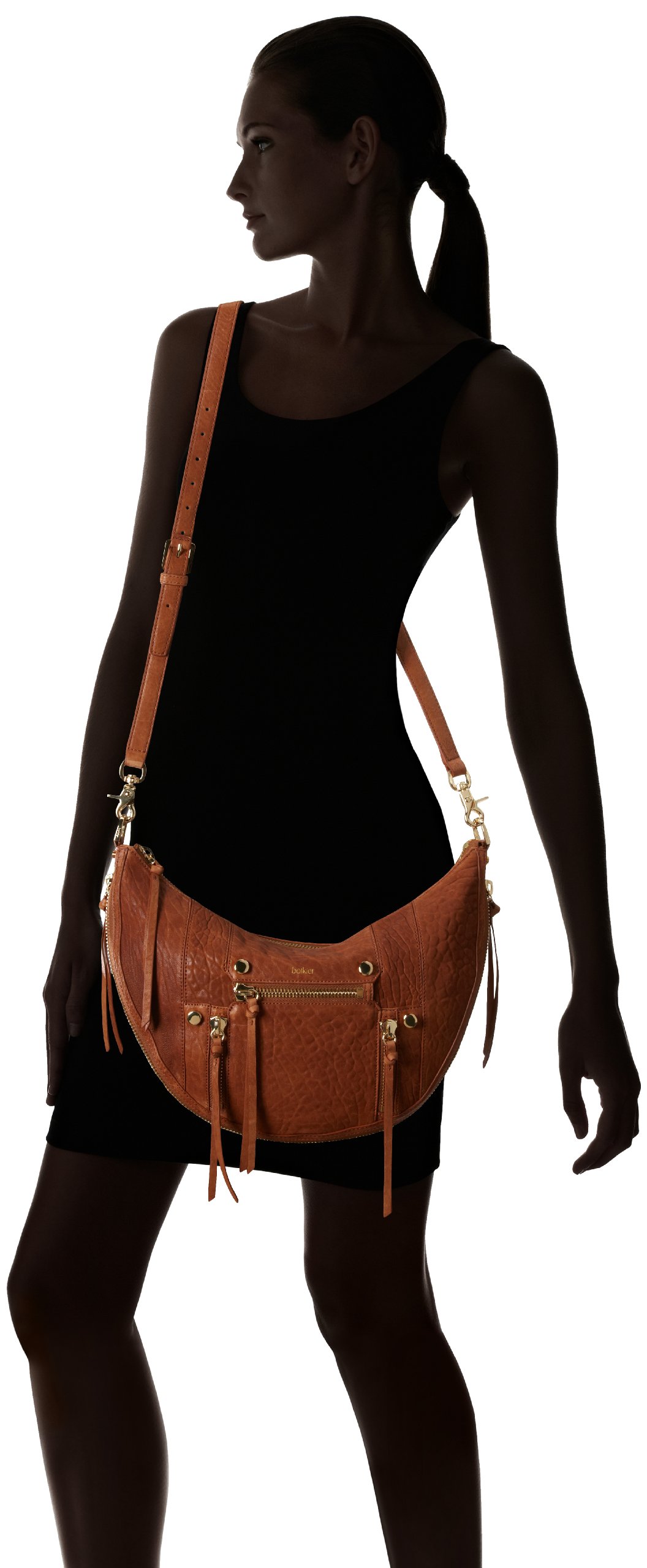 Botkier NY Logan Mini Hobo Shoulder Bag - Stylish Crossbody Purse for Women, Compact Leather Handbag with Adjustable Strap, Perfect for Work, Travel & Everyday Use