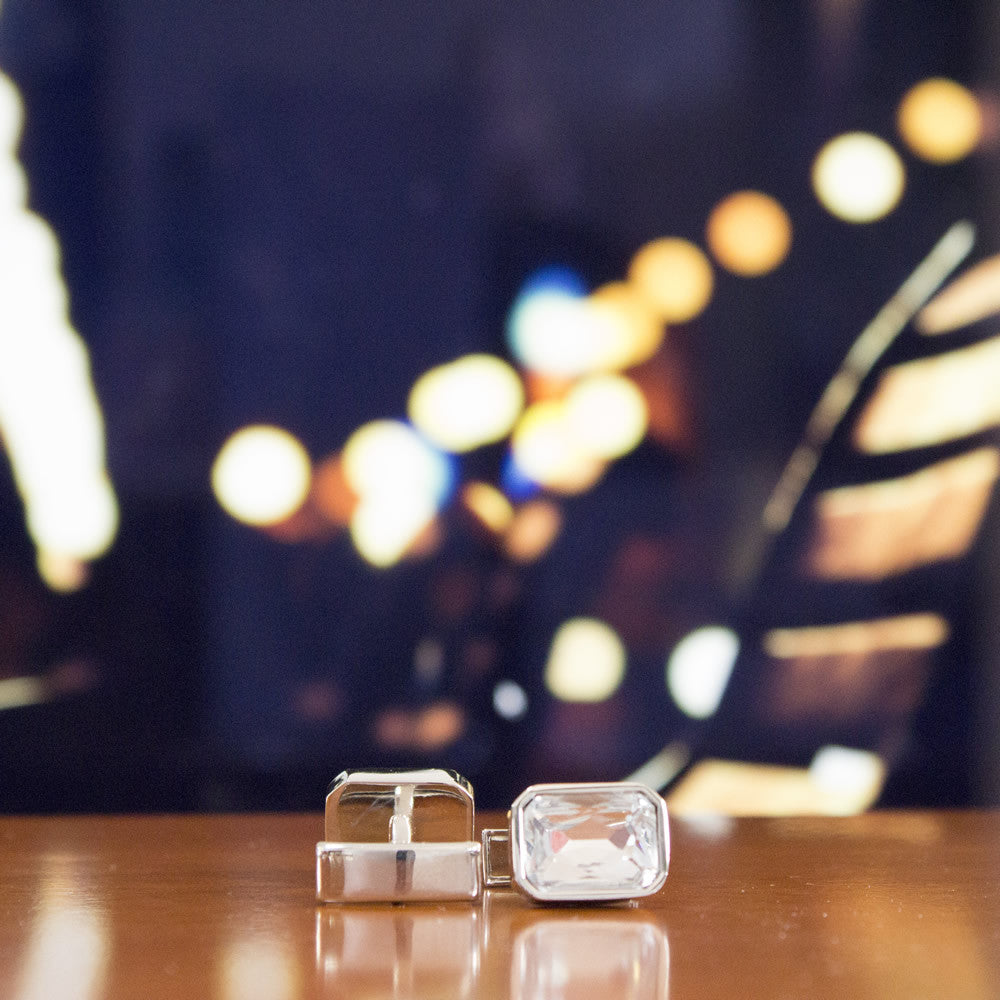 Luxury Bejeweled Cufflinks for Men - KingCuffs Elegant Wedding & Formal Dress Accessories - Perfect for Groomsmen, Business Attire & Special Occasions