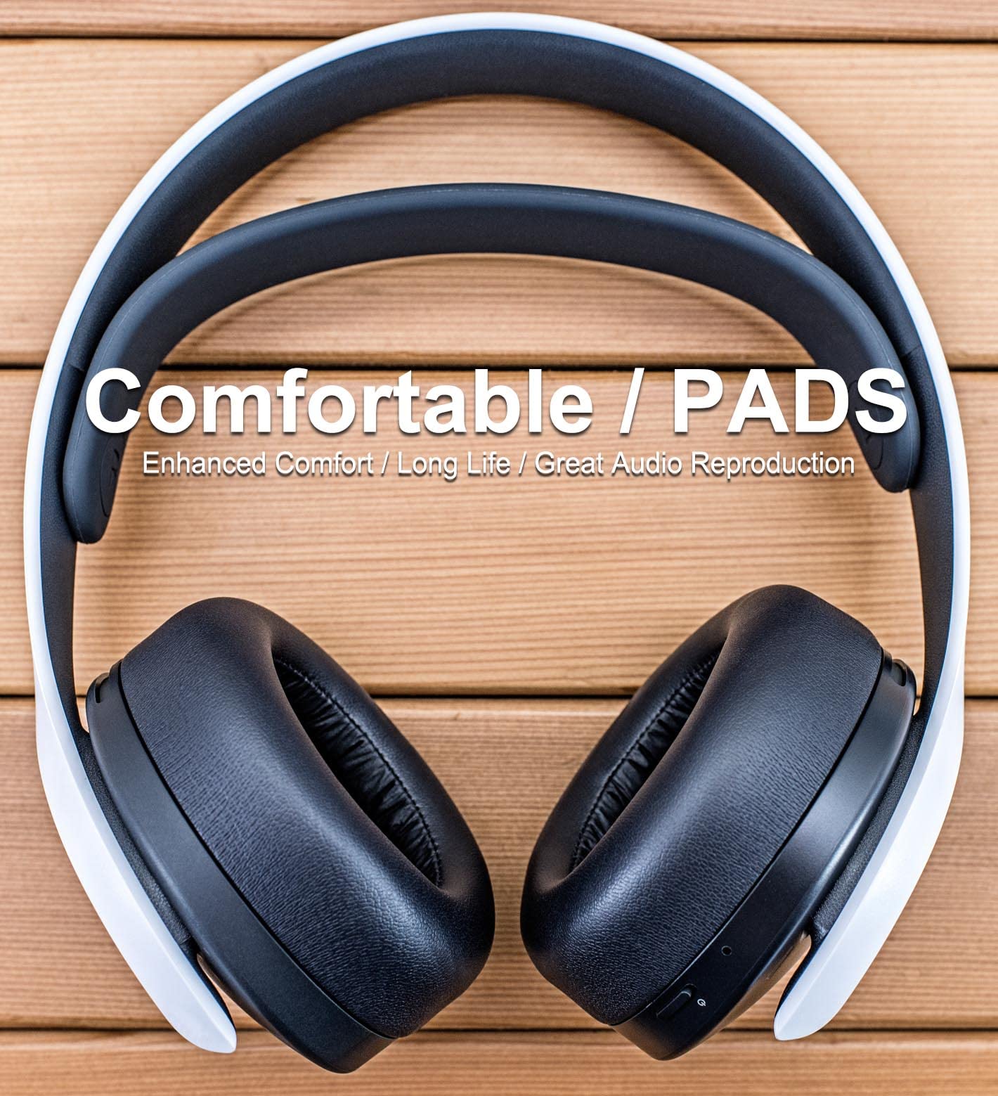 Premium PS5 Earpads Replacement - Soft Dark Blue Protein Leather Ear Cushions for PlayStation 5 Pulse 3D Wireless Headset - Enhanced Comfort for Gaming, Streaming & Long Play Sessions