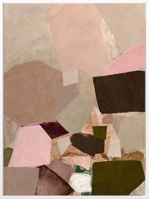Deconstructed Desert Canvas Art Print - Modern Abstract Wall Decor for Living Room, Bedroom & Office