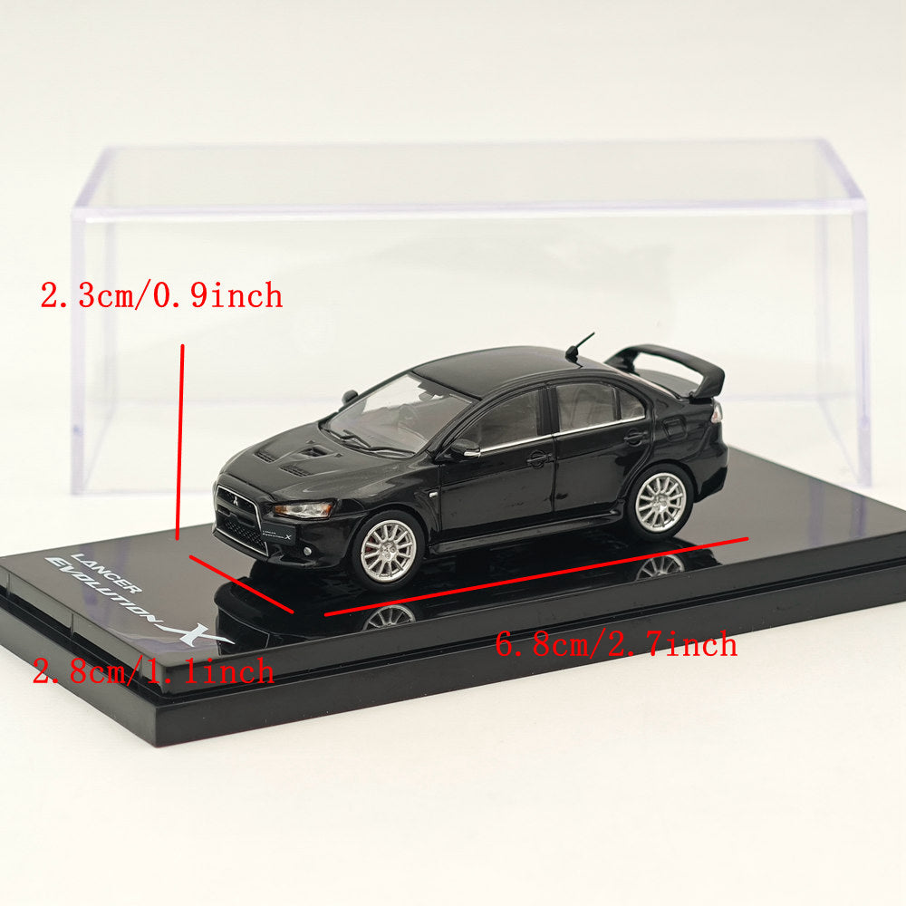 1/64 Mitsubishi Lancer Evolution X Phantom Black Pearl Diecast Model Car - Limited Edition Collectible for Car Enthusiasts & Hobbyists - Perfect for Display, Gifts, and Model Car Collections