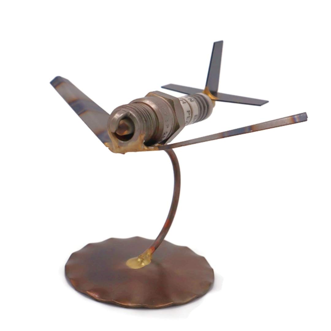 Handmade Metal Jet Plane Figurine - Collectible Airplane Model, Desk Accessory, Office Trophy & Unique Boss Gift for Home & Office Décor | Perfect for Aviation Enthusiasts, Corporate Awards & Modern Workspace Styling