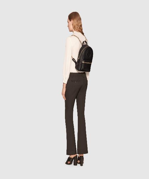 Gucci Soho Leather Chain Backpack for Women - Black Genuine Leather Designer Handbag - Perfect for Work, Travel & Everyday Use