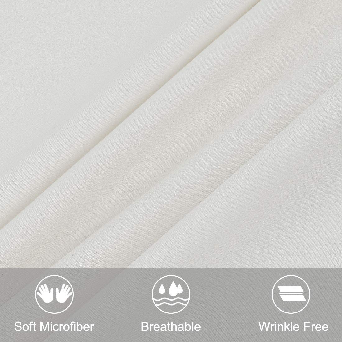 PiccoCasa 100% Brushed Microfiber Snow White Pillow Shams - Ultra Soft Standard Size Pillow Cases (20x26 Inches) | Decorative Oxford Pillow Covers for Bedroom, Living Room & Guest Room Decor