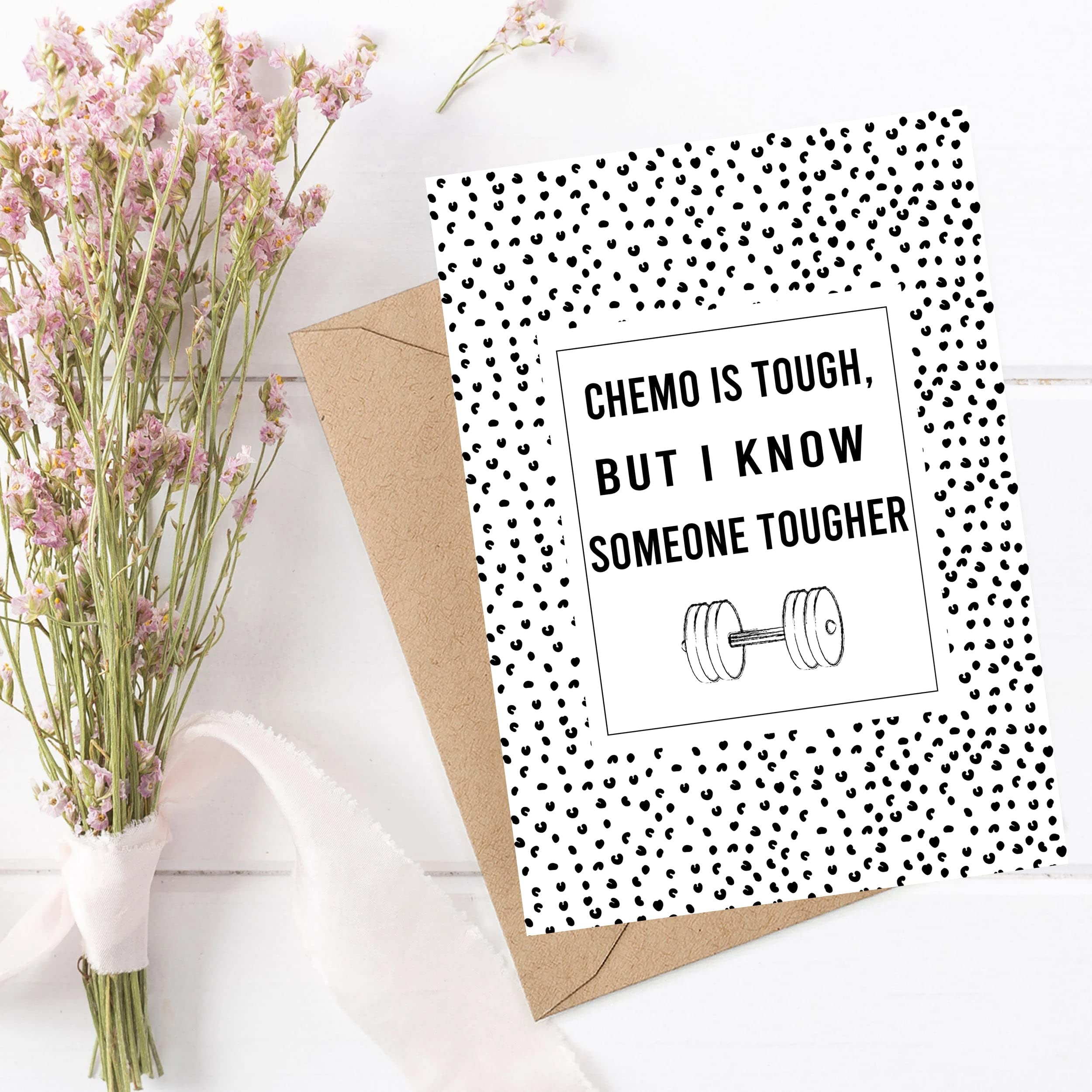 Walzzoo Chemo Card - Inspirational Get Well Soon Card for Breast Cancer Patients, Chemotherapy Support Gift for Mom, Wife, Sister - 5 x 7 Inches - Perfect for Hospital Visits, Care Packages & Encouragement