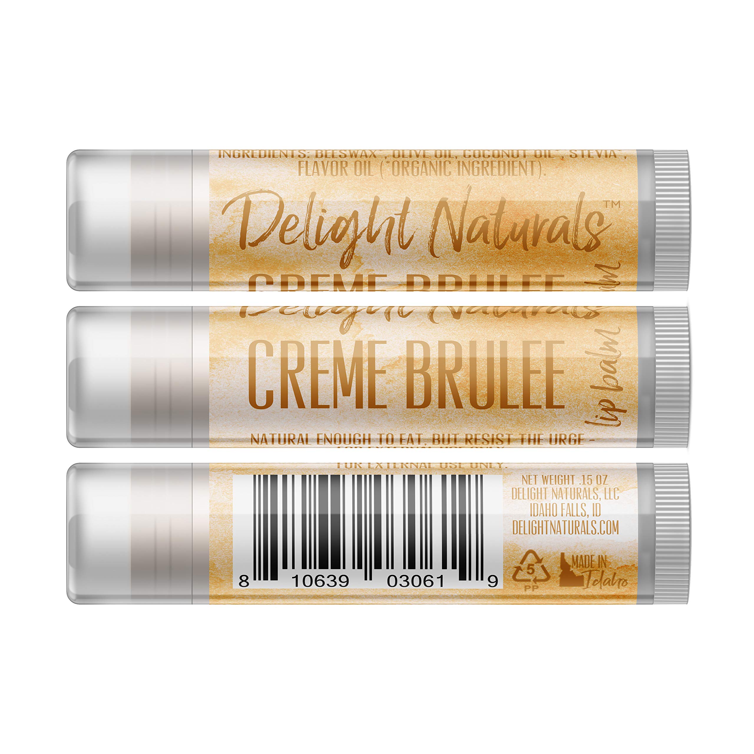 Premium Coffee House Lip Balm Gift Set - Creamy Coffee, Chai Tea, Creme Brulee & Vanilla Bean Flavors | Hydrating Moisturizing Lip Care for Dry Lips | Perfect Gift for Coffee Lovers, Birthday & Holidays