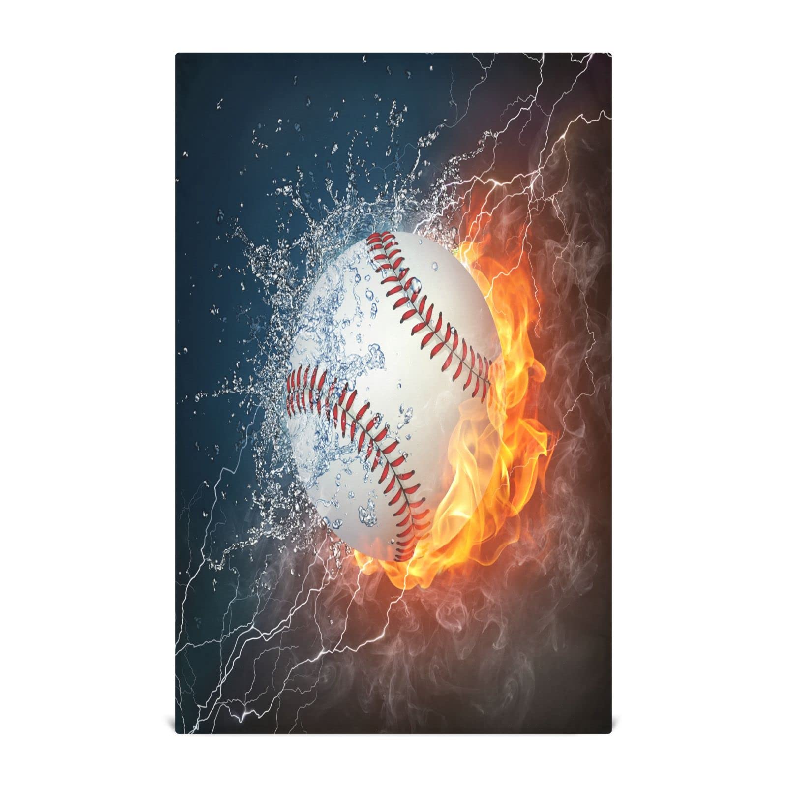 Baseball Dish Cloth Set - Kitchen Cleaning Towel for Sink & Cooking (28x18 in)