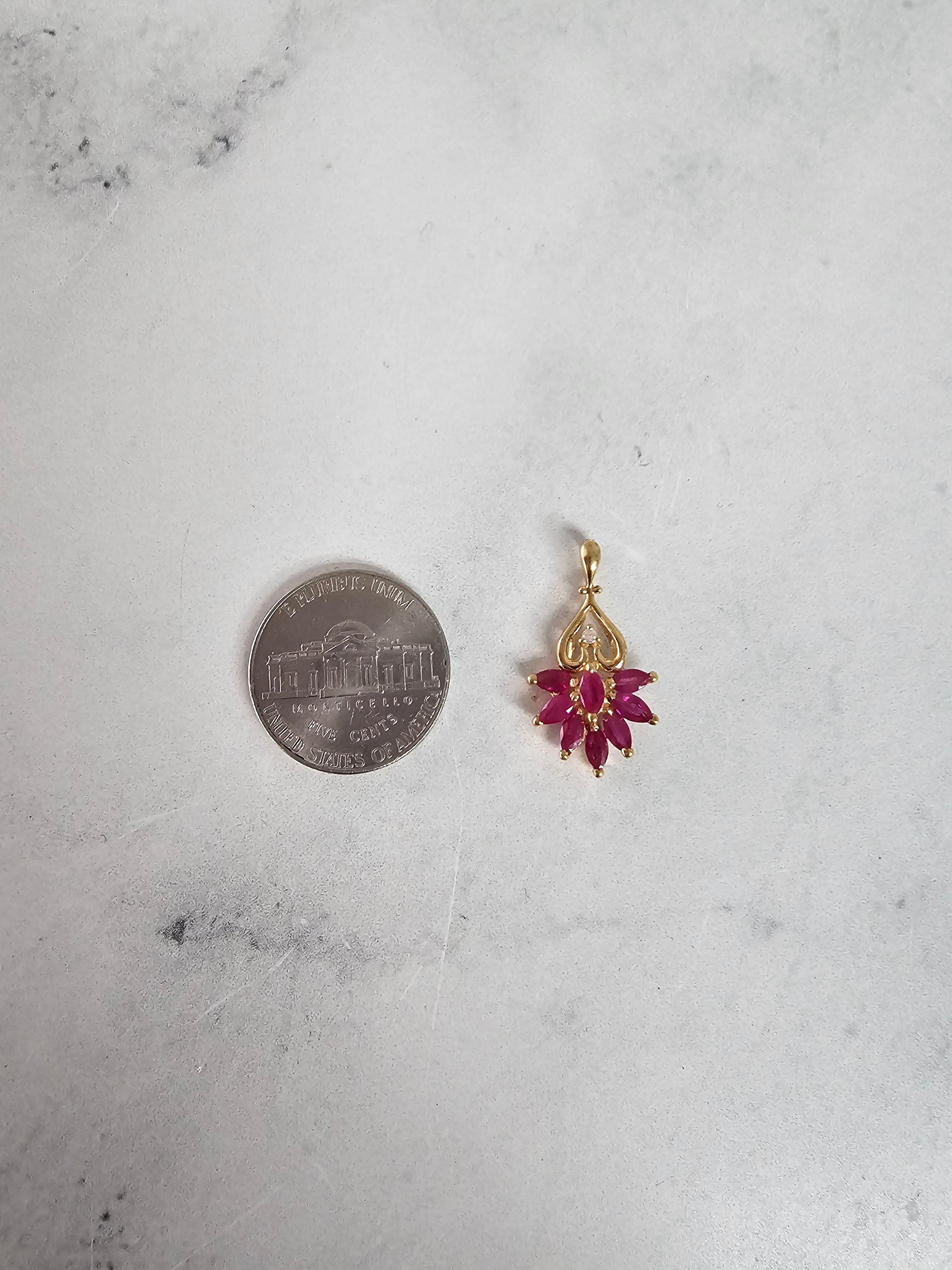 Exquisite Dragonfly Shaped Ruby Pendant Necklace with Diamond Accents - Elegant Jewelry Gift for Women, Perfect for Anniversaries, Birthdays & Special Occasions