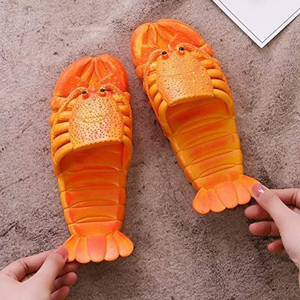 Funny Lobster Slippers for Women & Kids - Soft Summer Flip Flops, Cute Animal Beach Shoes, Waterproof Shower Sandals for Pool, Bathroom, and Casual Wear