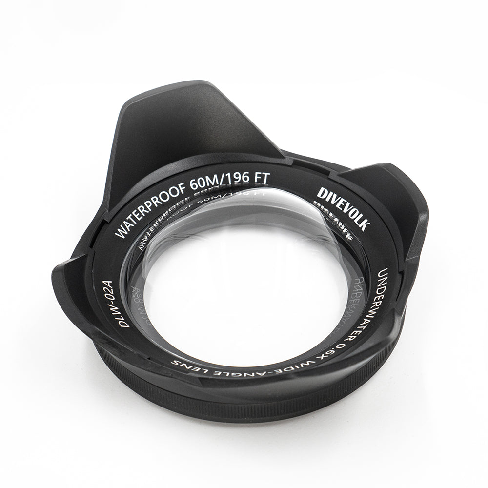 DiveVolk 0.6X Wide Angle Wet Lens for Underwater Photography - M67 Thread Mount for GoPro, DSLR & Mirrorless Cameras - Perfect for Scuba Diving, Snorkeling & Marine Exploration