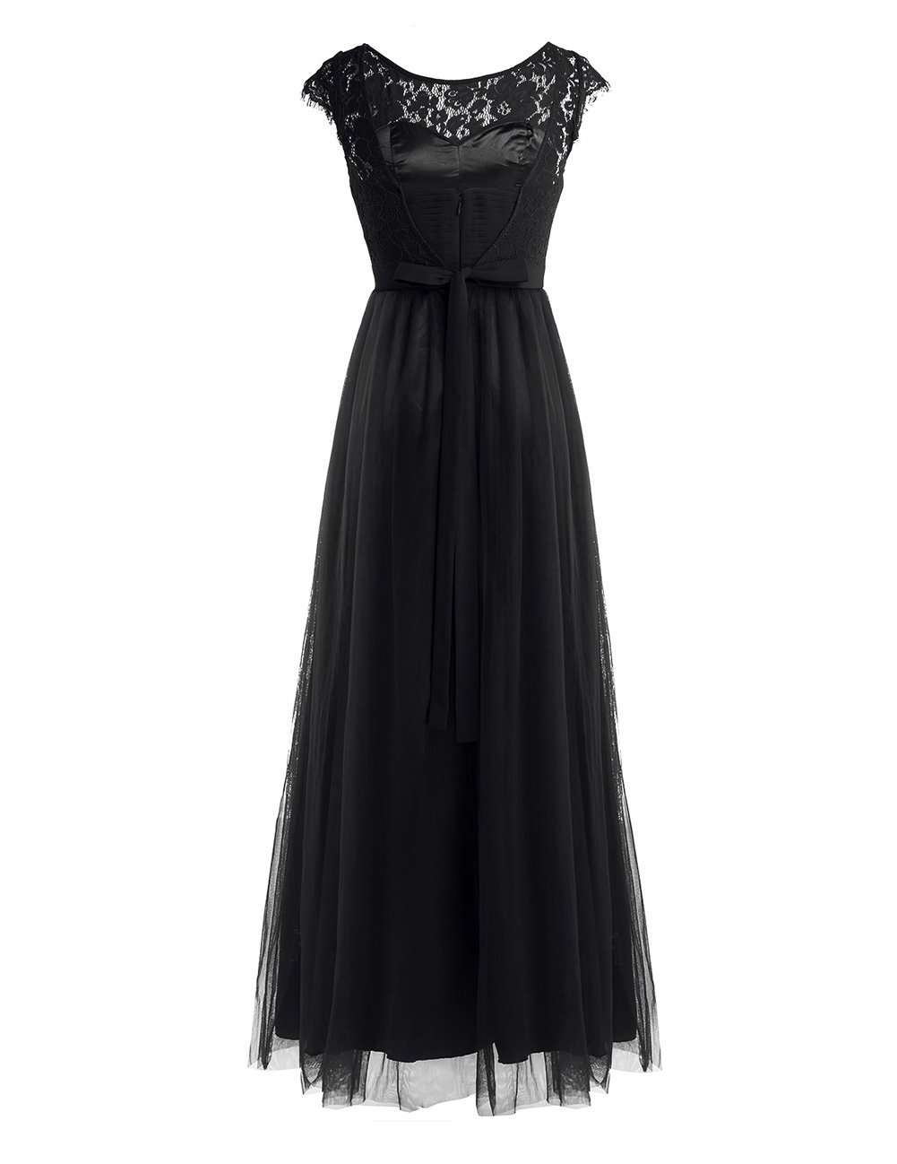 Elegant Crochet Lace Women's Wedding Bridesmaid Dress - Formal Prom Party Maxi Gown for Special Occasions, Evening Events & Romantic Dates