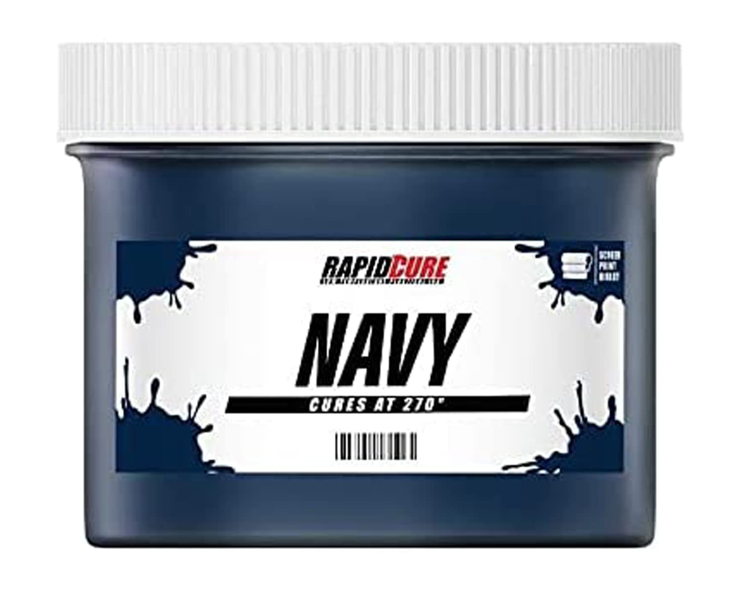Rapid Cure® Navy Screen Printing Ink (5 Gallon - 640oz) - Fast-Drying Plastisol Ink for Fabric Printing | High-Quality USA Made Screen Print Supplies | Perfect for T-Shirts, Hoodies & DIY Projects