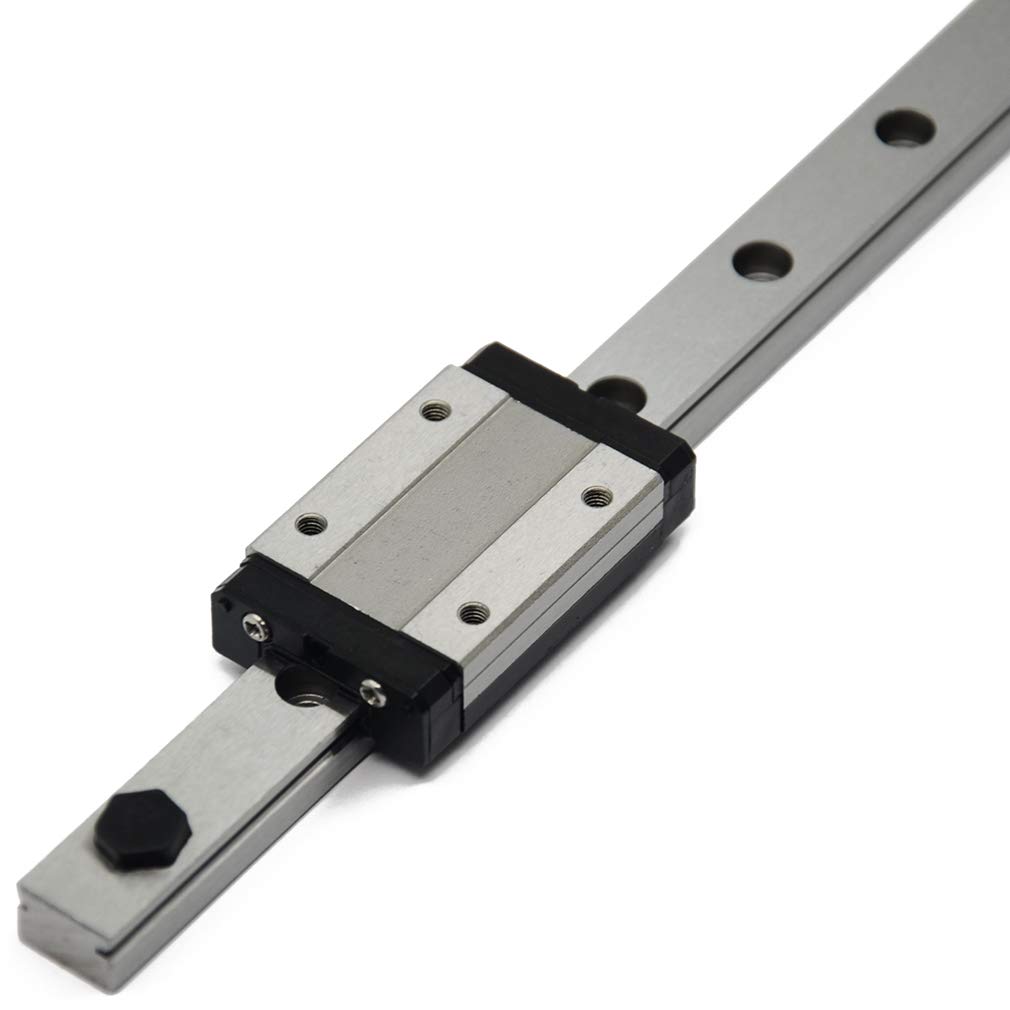 1000mm MGN12 Linear Rail Guide with Black MGN12H Carriage Block & Anti-Fall Strips - High Precision Linear Motion System for 3D Printers, CNC Machines, Laser Cutters, and DIY Automation Projects
