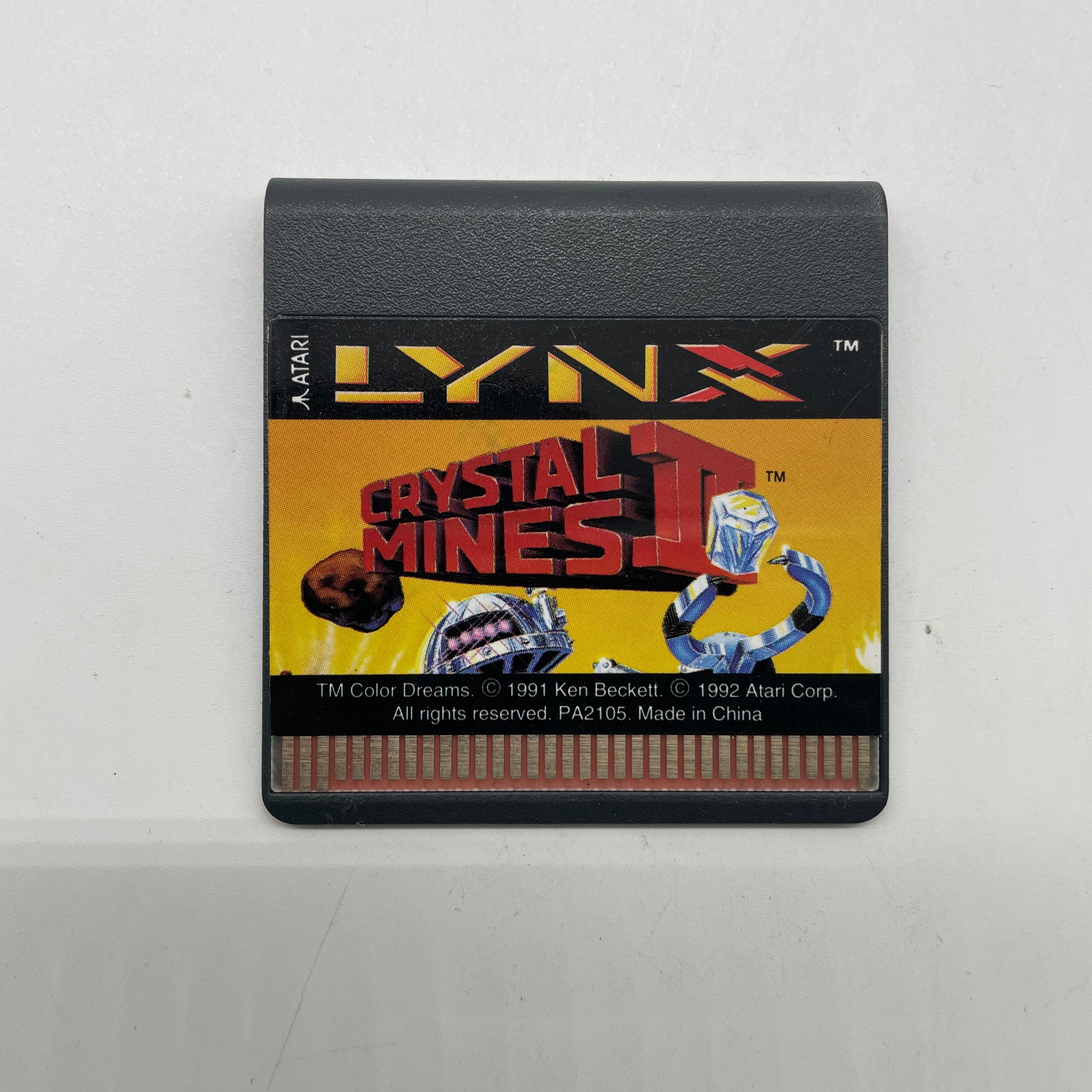 Crystal Mines 2 II Game Cartridge for Atari Lynx - PAL Version | Retro Gaming Collectible | Perfect for Classic Game Enthusiasts & Vintage Console Collectors