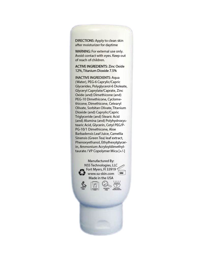 Su-Skin Body Shield Tinted Mineral Sunscreen SPF 50 - Zinc Oxide & Titanium Dioxide Natural Sun Protection for Face & Body | Water-Resistant, Reef-Safe, Daily Use for Beach, Swimming & Outdoor Activities