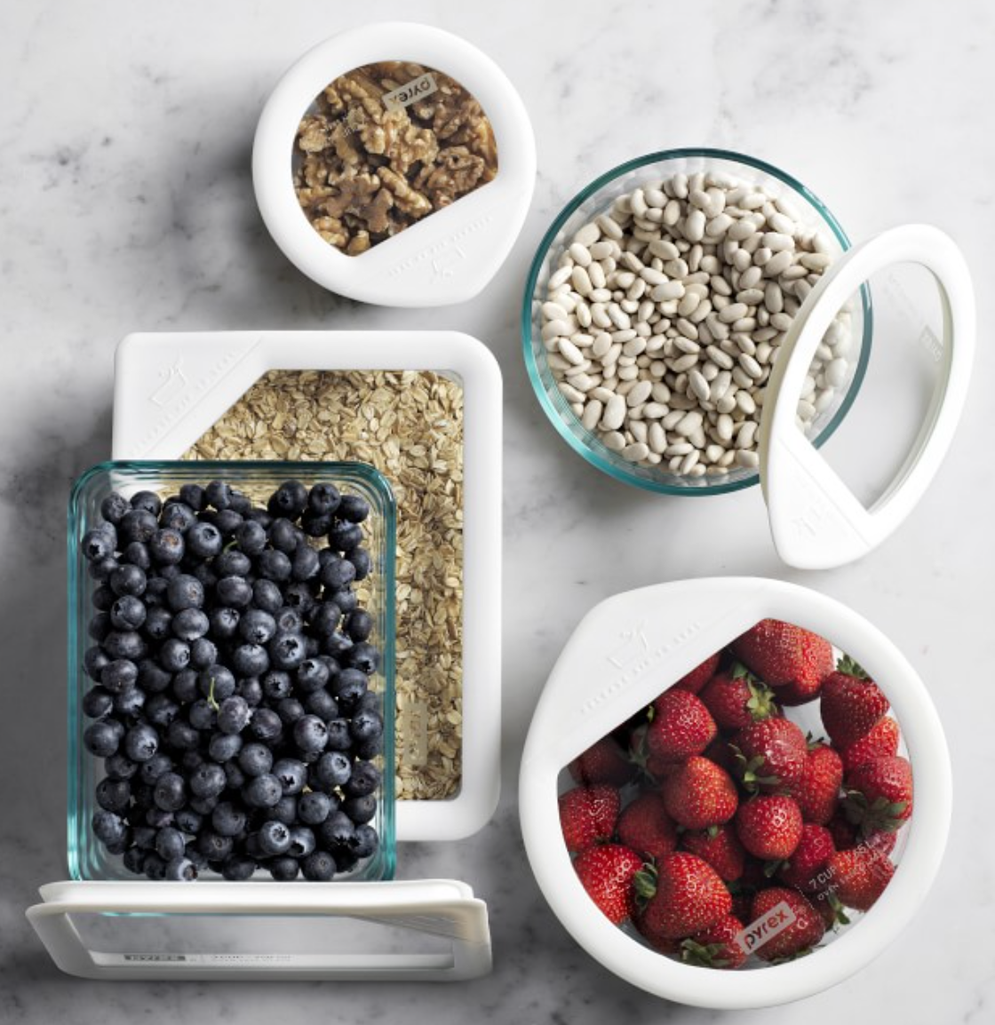 10-Piece Glass Food Storage Containers Set with Lids - Airtight, BPA-Free, Stackable for Pantry, Fridge & Freezer Organization | Perfect for Meal Prep, Leftovers & Snacks