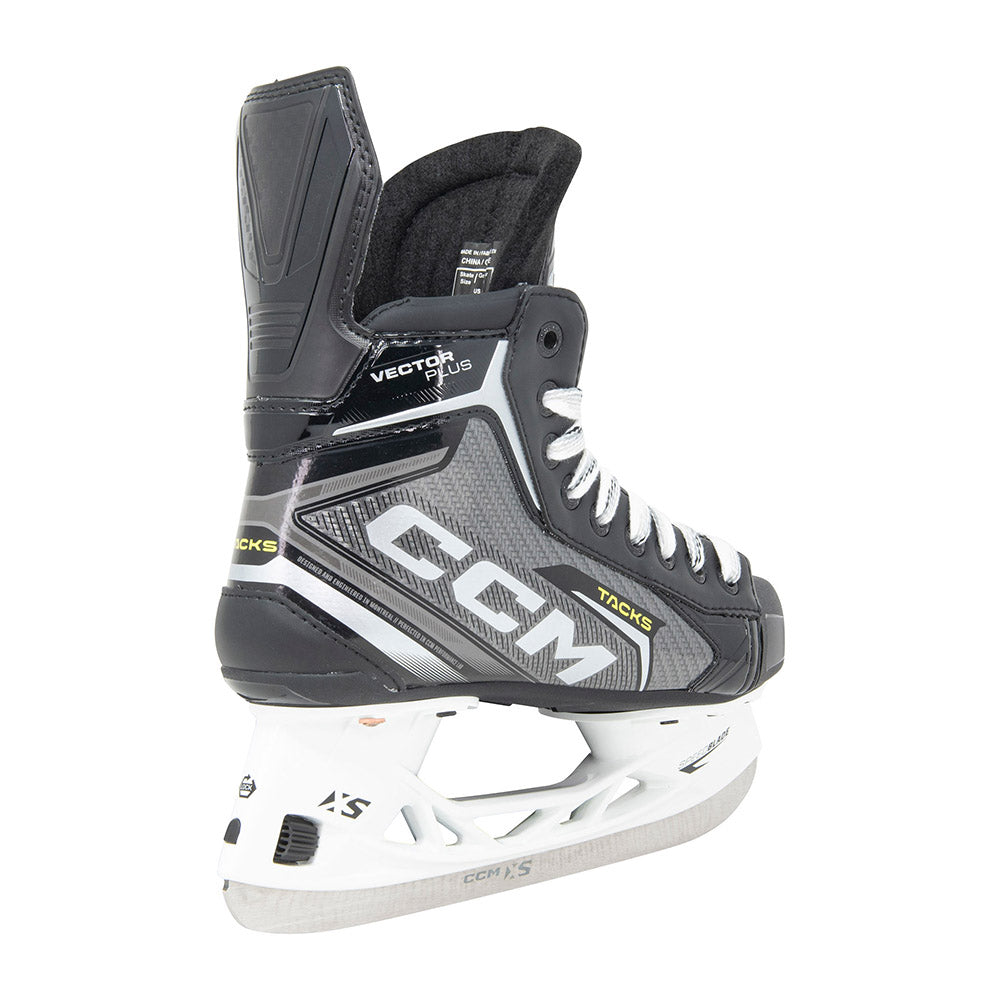 CCM Tacks Vector Plus 2024 Intermediate Ice Hockey Skates - Lightweight Performance Skates for Youth & Adult Players - Perfect for Rink Practice & Competitive Games