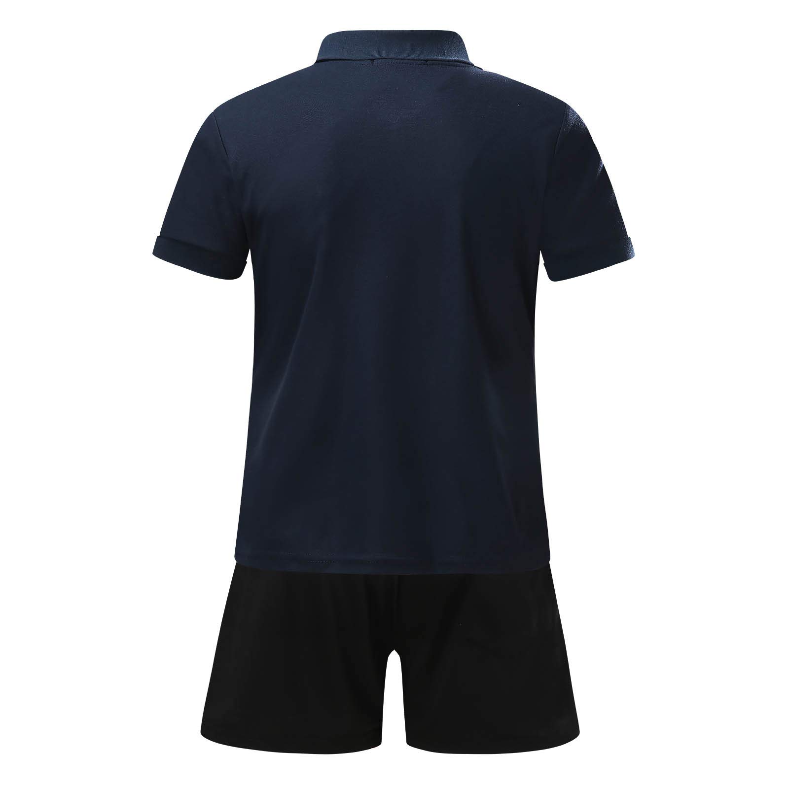 Men's Classic-Fit Polo Shirt & Shorts Set - Stretch 1/4 Zip Henley Activewear for Spring - BBQ, St. Patrick's Day & Casual Outfits | Perfect for Teens, Sports & Outdoor Activities