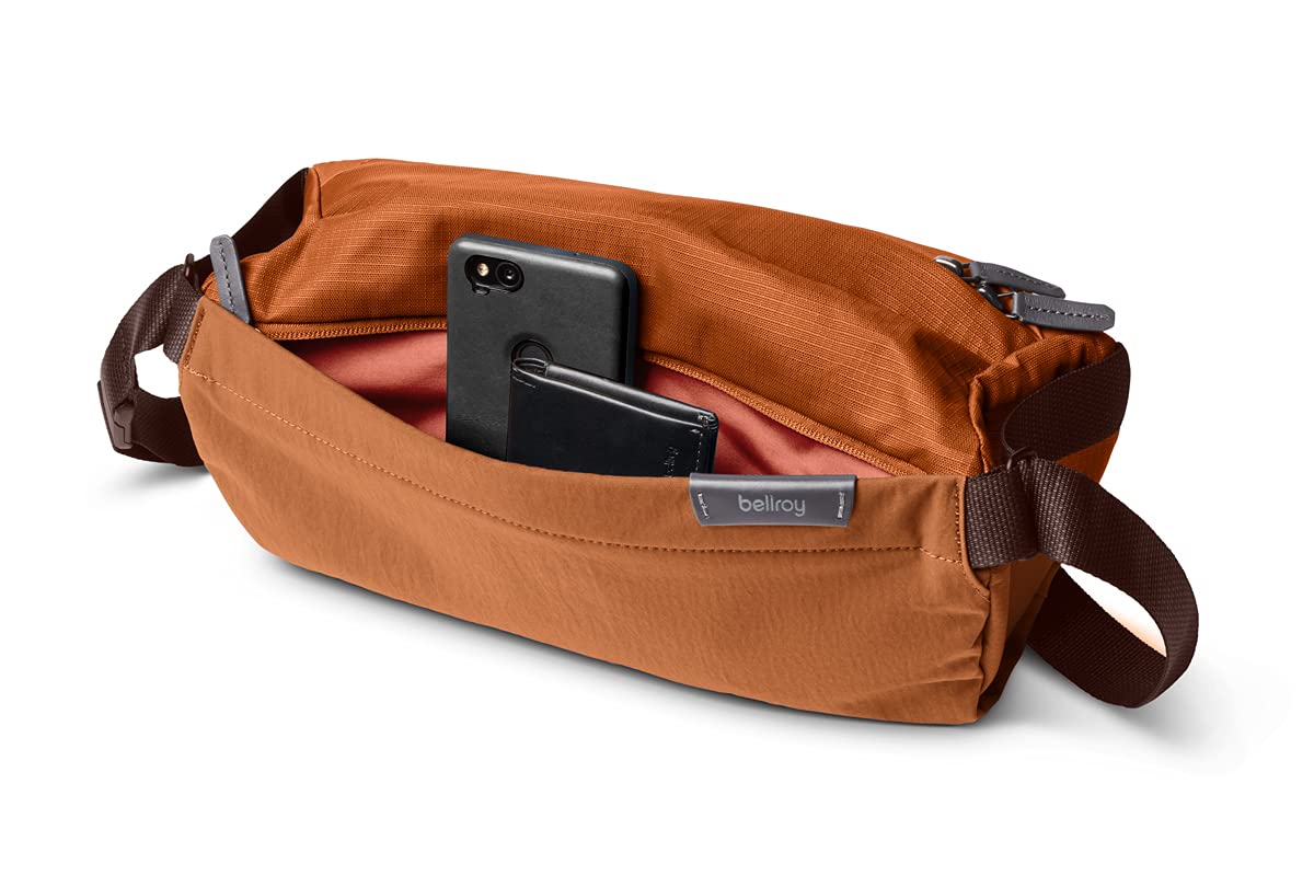 Bellroy Sling Bag 7L - Premium Crossbody Bag for Men & Women in Bronze | Perfect for Travel, Hiking & Everyday Carry