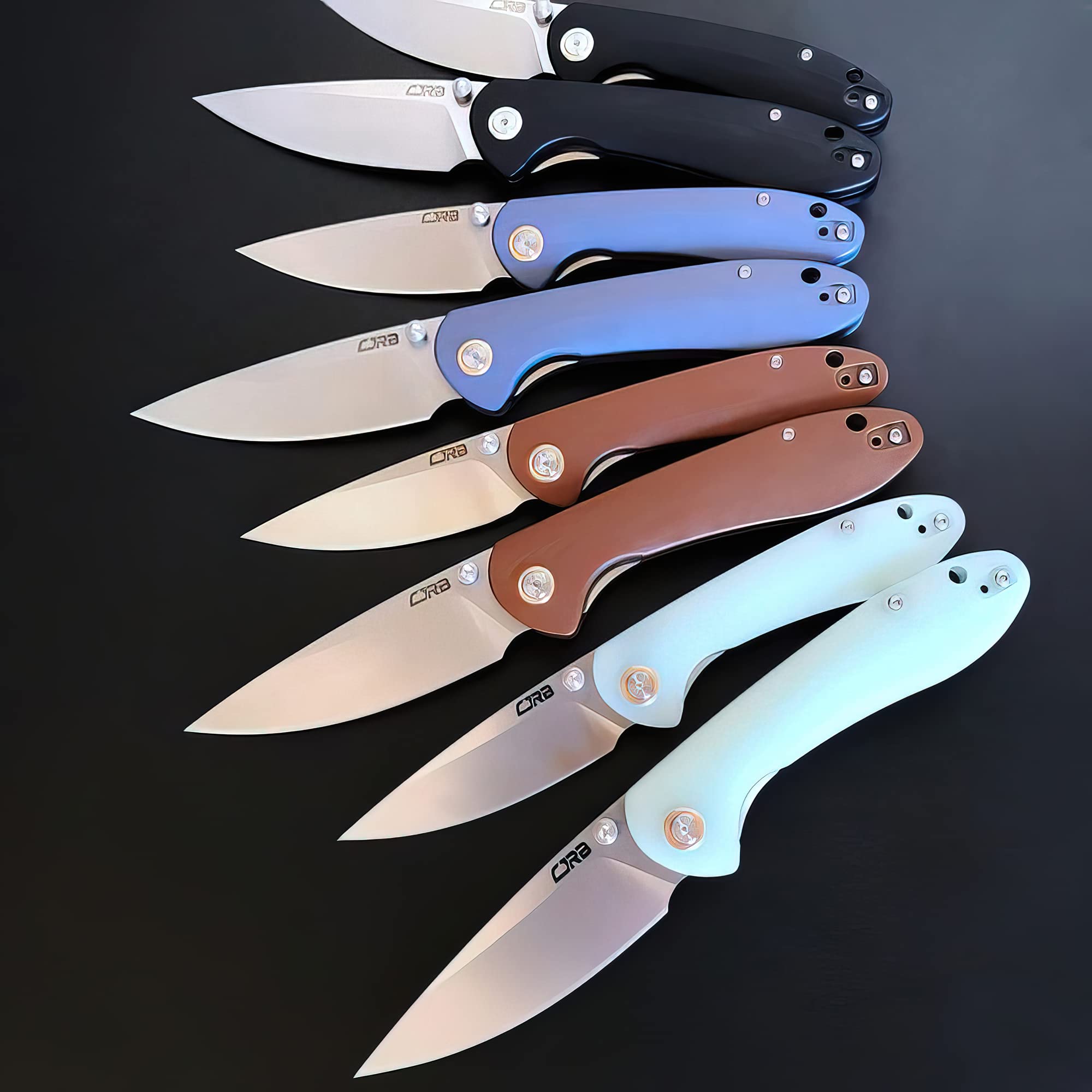CJRB Feldspar J1912-BNC Large Folding Knife - D2 Steel Blade, G10 Handle - Tactical, Outdoor, EDC, Survival, Camping, Hunting - Perfect for Everyday Carry, Bushcraft & Self-Defense (Brown)