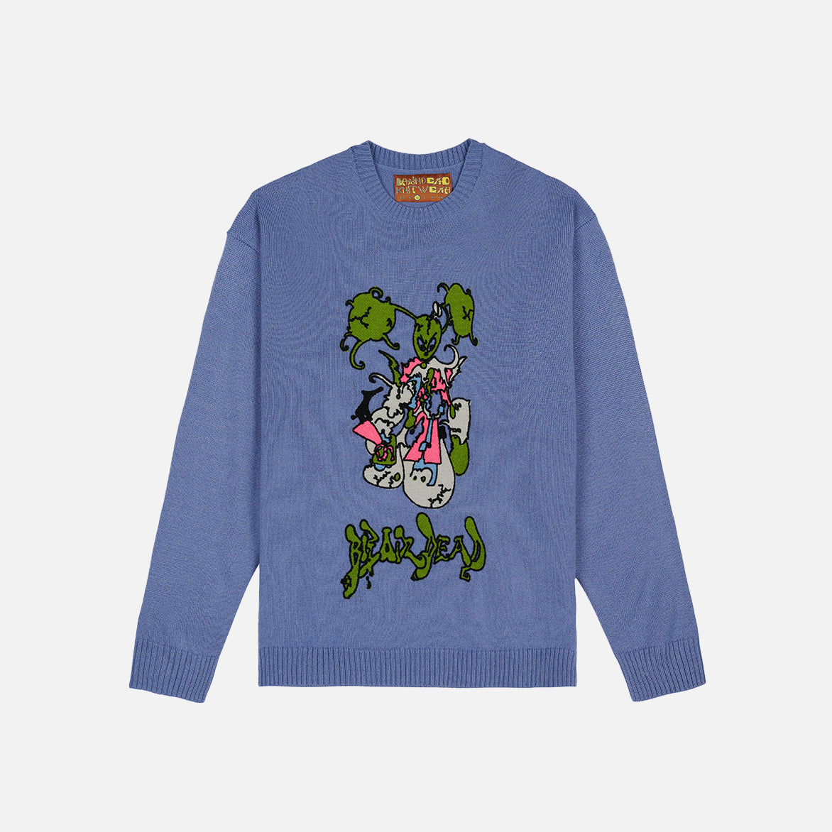 CYBER BUNNY SWEATER - Soft Blue Knit Pullover for Women | Cozy Casual Wear for Fall & Winter | Perfect for Office, Dates & Weekend Outings