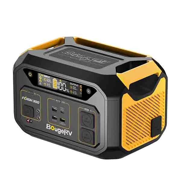 BougeRV Flash300 286Wh Portable Power Station - 600W Fast Charging Solar Generator Kit for Camping, Emergencies & Outdoor Adventures | Custom Bundle Options Available