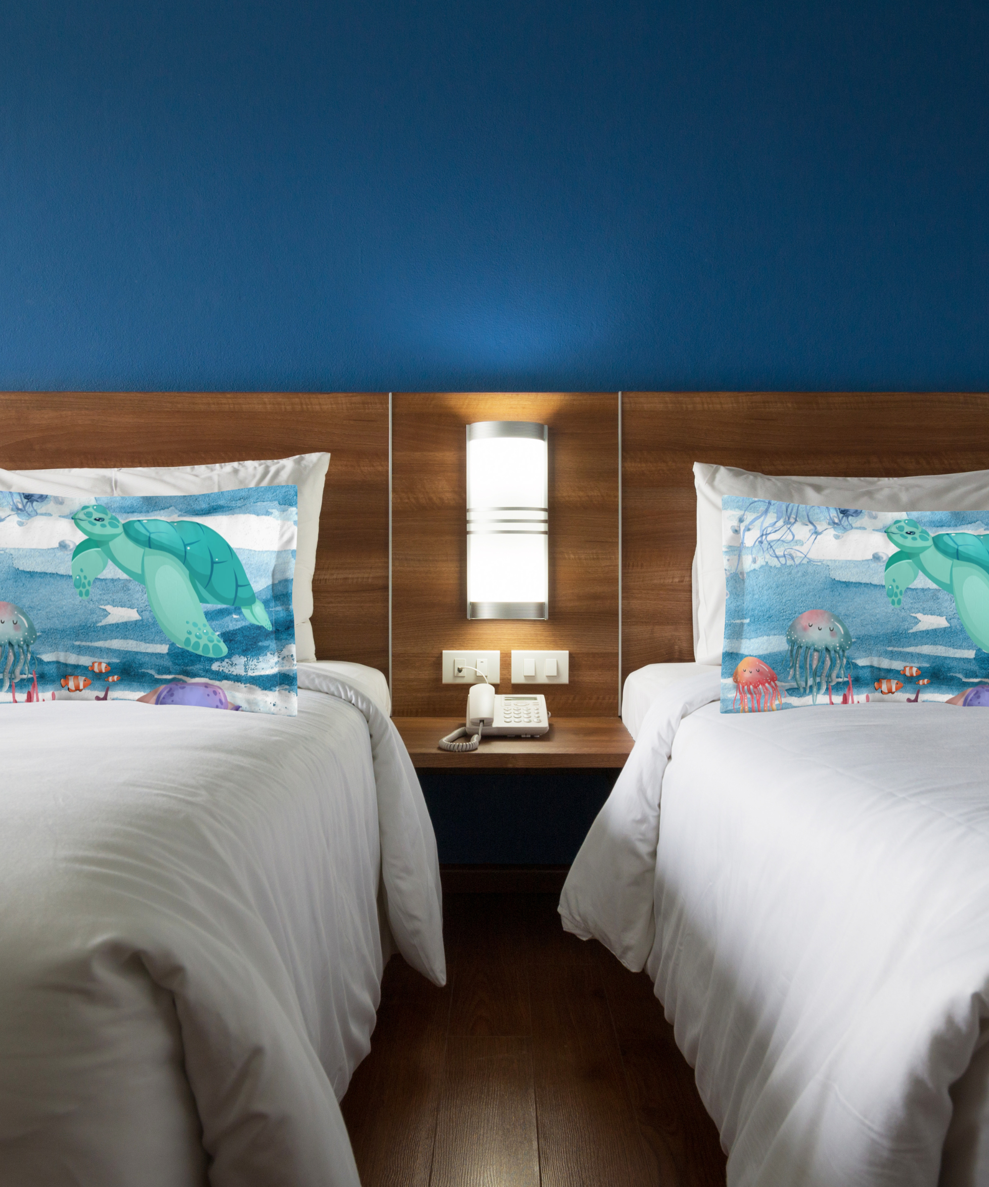 Ocean Life Pillow Sham for Kids - Soft Sea Animal Design Bedding for Boys & Girls - Perfect for Nursery, Bedroom Decor & Themed Sleepovers