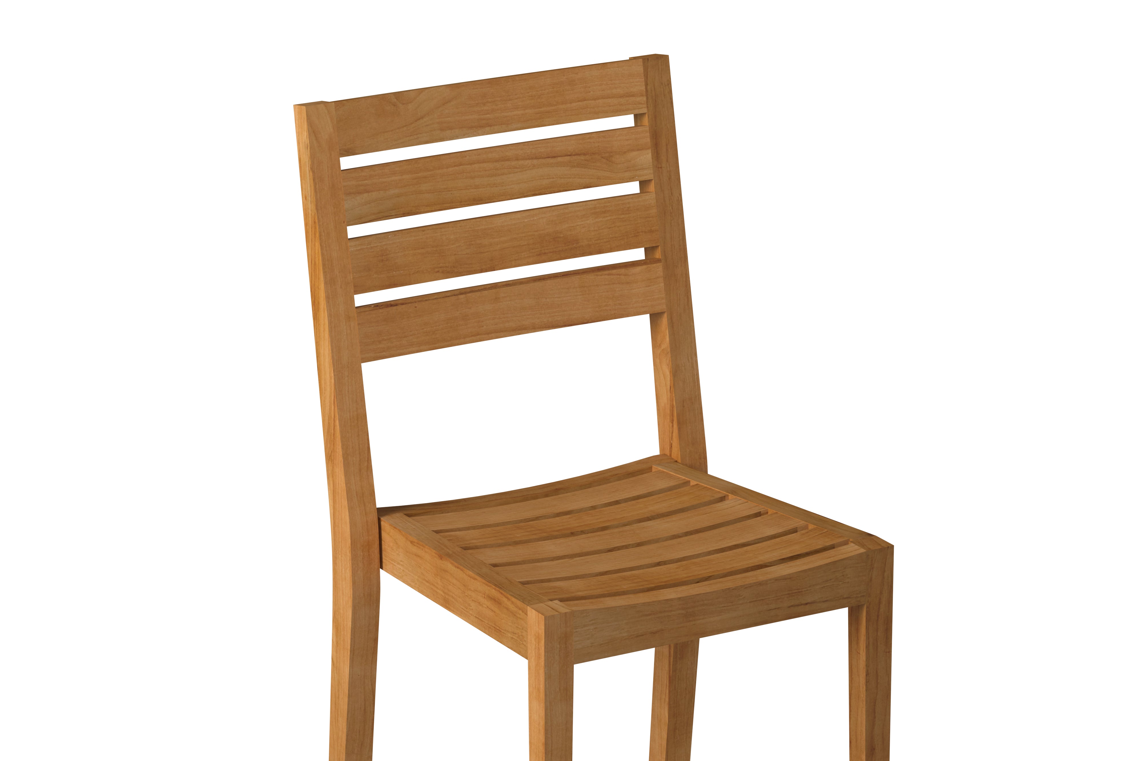 Premium Teak Outdoor Dining Stacking Chairs (Set of 2) - Weather-Resistant Patio Furniture for Garden, Poolside & Restaurant Use