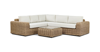 Modern Puglia Corner Sectional Sofa Set with Coffee Table - Comfortable L-Shaped Couch for Living Room, Lounge & Family Room - Perfect for Small Spaces & Home Decor