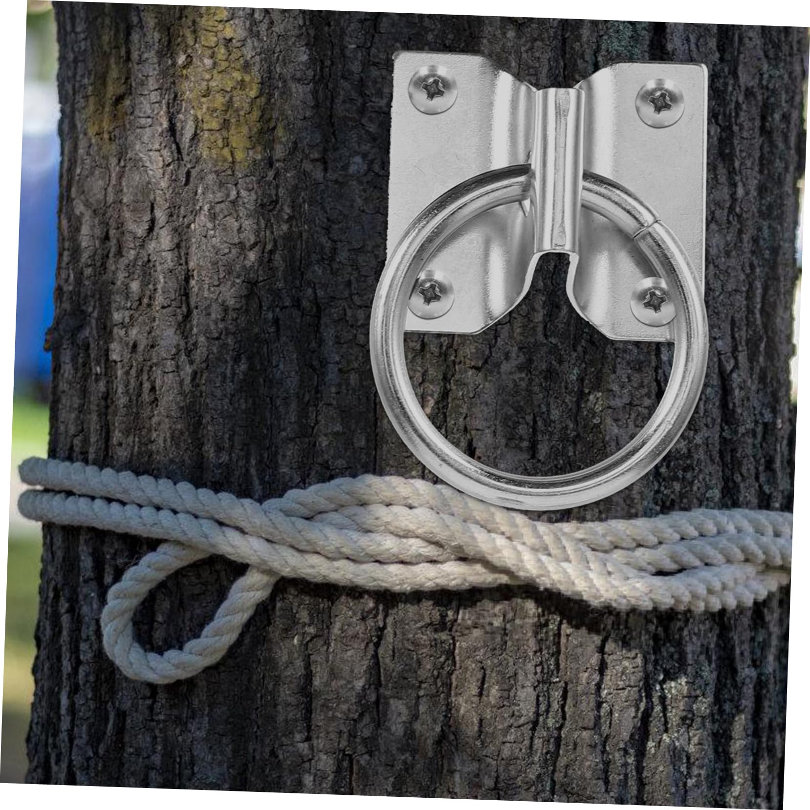 INOOMP 4 Pack Heavy Duty Horse Stall Tie Ring - Durable Buffering for Safe Horse Pulling & Tethering | Perfect for Barns, Stables & Trailering Scenes