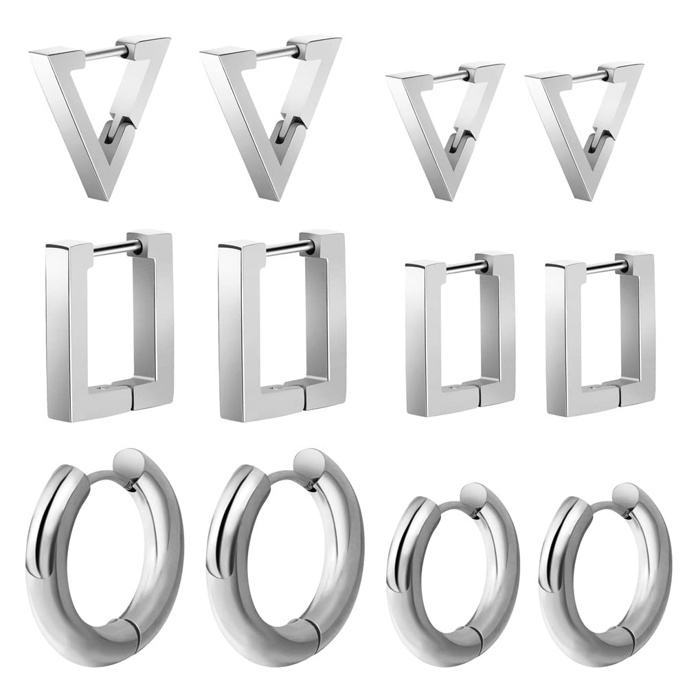14K Gold Hoop Earrings for Women - Chunky Small Hypoallergenic Stainless Steel Earrings | Everyday Wear, Gift Giving, Wedding & Party Jewelry