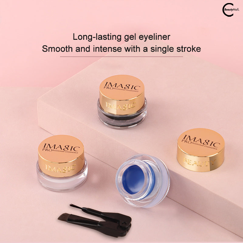IMAGIC Waterproof Long Lasting Gel Eyeliner - Smudge Proof & Highly Pigmented - Perfect for Winged Liner & Makeup Looks - Day to Night Wear