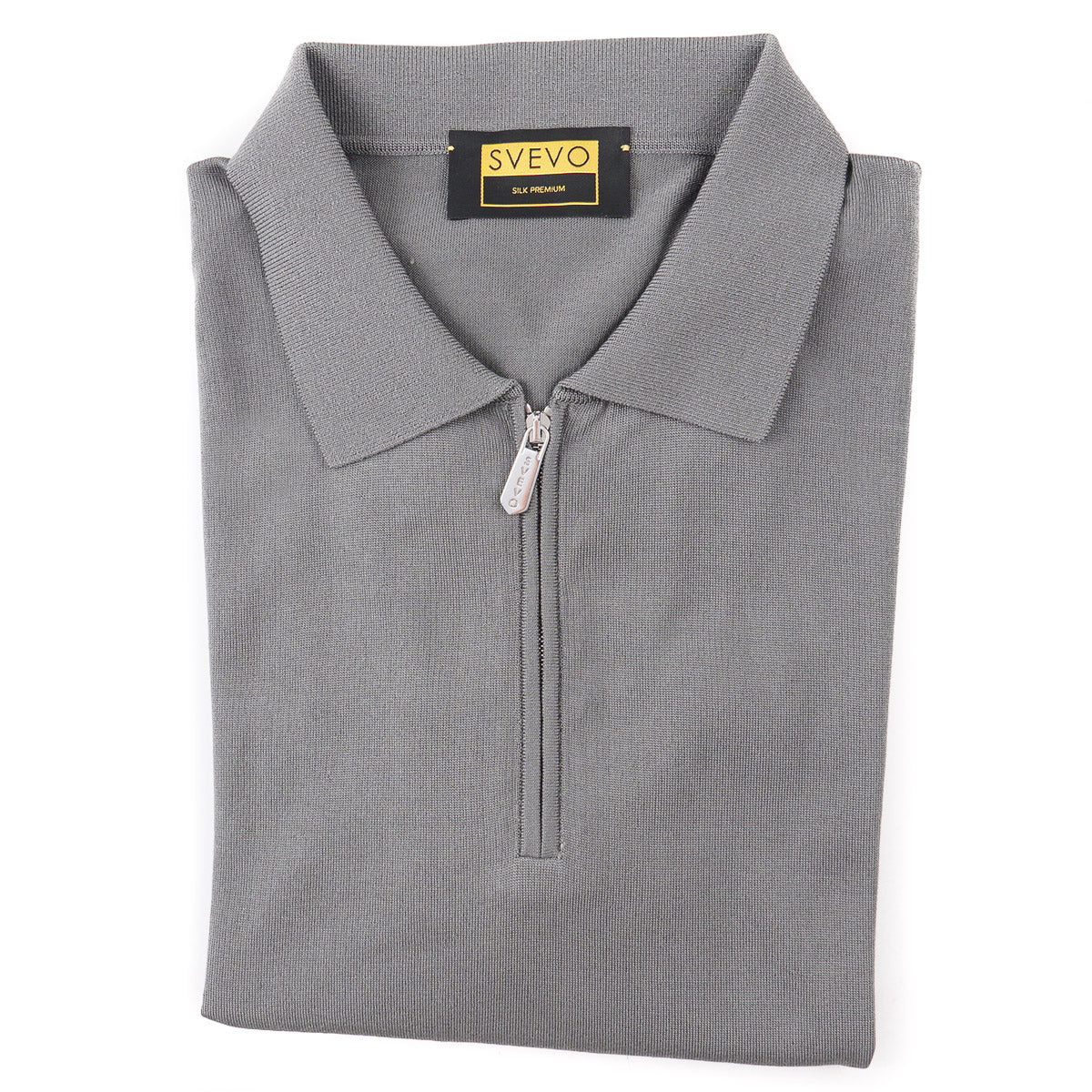Svevo Superfine Silk Polo Sweater for Men - Luxury Breathable Knit Top for Business Casual & Office Wear