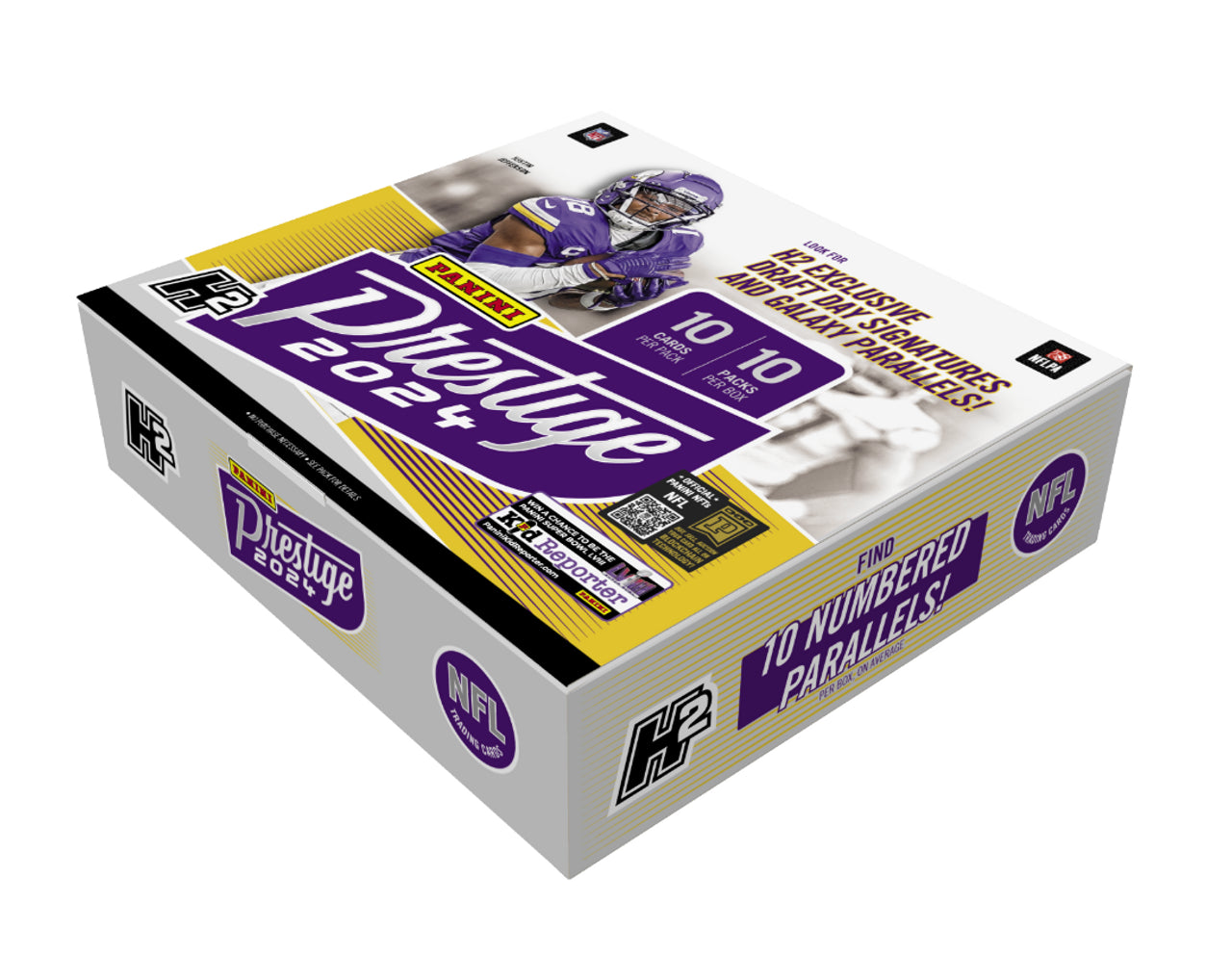 2024 Panini Prestige Football H2 Hobby Box - NFL Trading Cards Collection for Collectors & Investors - Perfect for Fantasy Football Fans & Sports Memorabilia Enthusiasts
