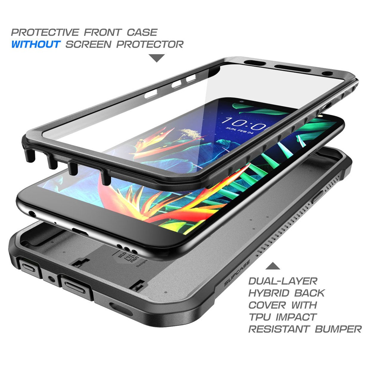 LG K40 Unicorn Beetle Pro Rugged Holster Case - Heavy Duty Shockproof Cover with Belt Clip - Perfect for Construction, Outdoor Work & Extreme Sports Protection