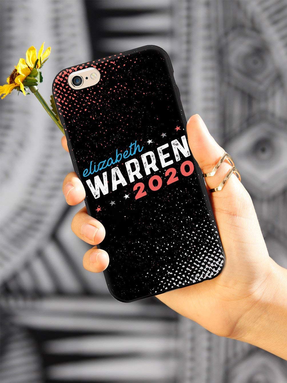 Elizabeth Warren for President 2020 iPhone 8 Case - 3D Textured Protective Cover for Apple iPhone 8 (Black) - Durable & Slim Design - Perfect for Campaign Supporters, Political Enthusiasts & Everyday Use
