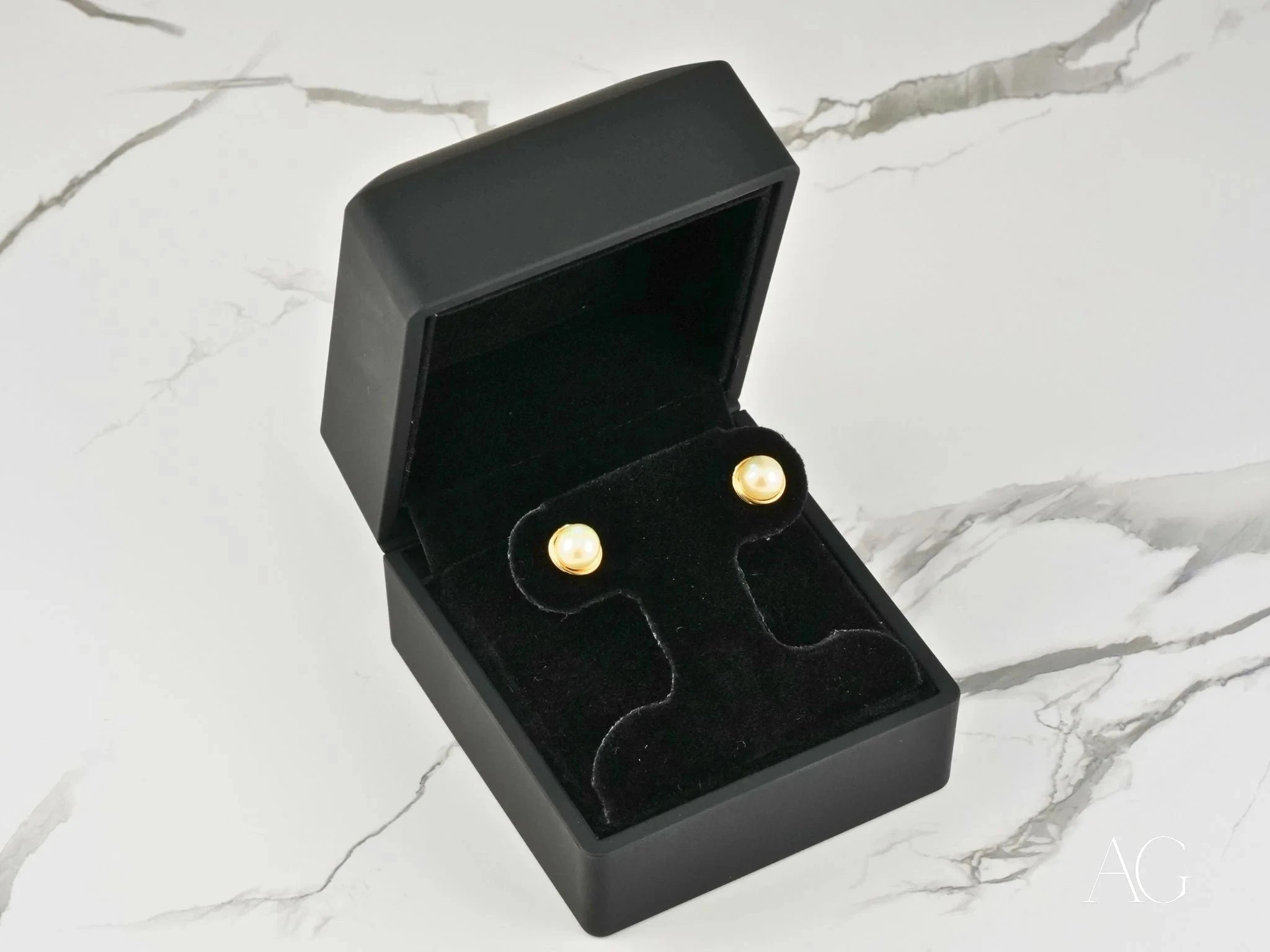 18K Gold Pearl Stud Earrings for Women - Classic & Elegant Jewelry Gift - Perfect for Weddings, Parties & Everyday Wear