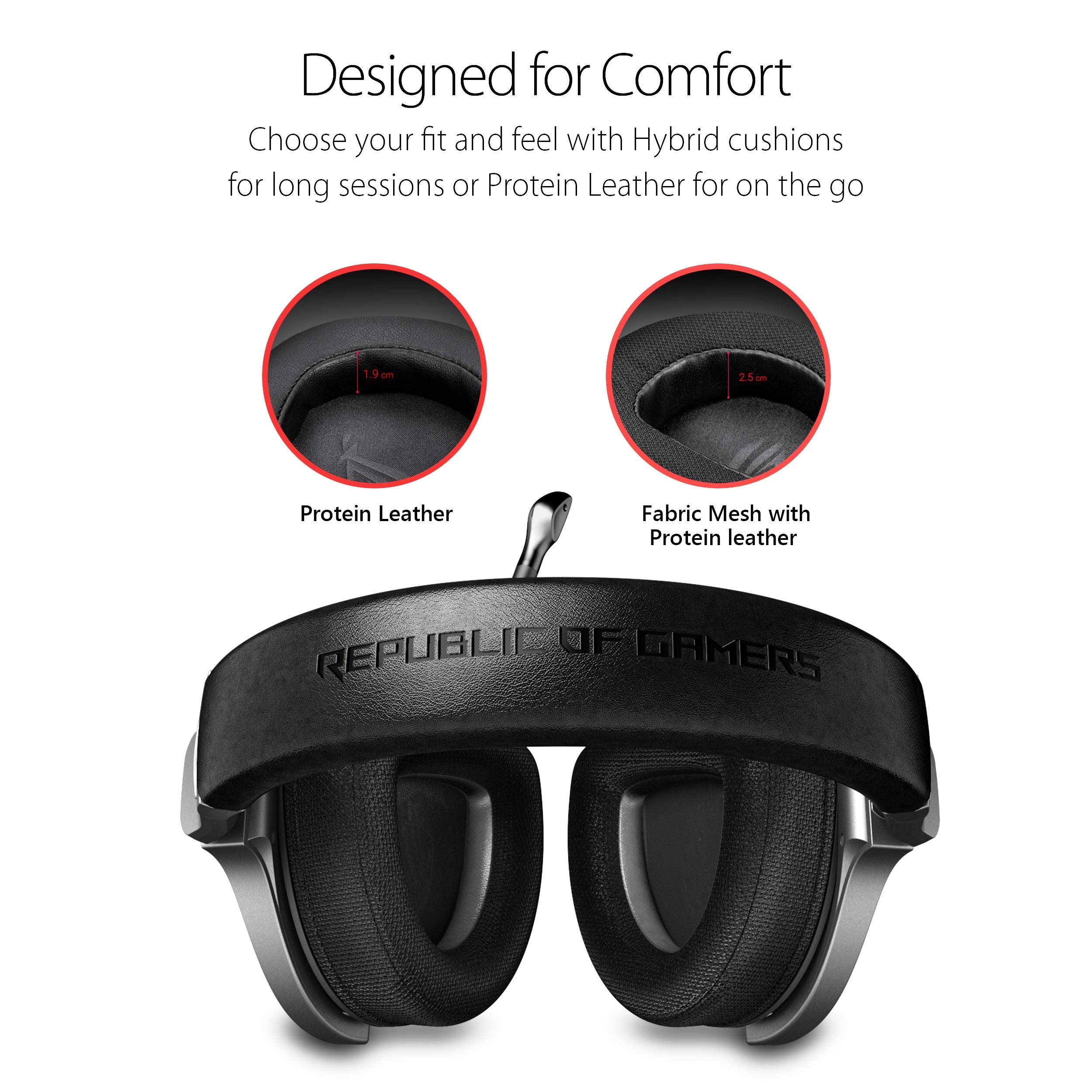 ASUS ROG Delta Core Gaming Headset - 7.1 Surround Sound, Lightweight Design, Memory Foam Ear Cushions for PC, PS4, Xbox One, Switch & Mobile | Perfect for FPS, MMO & Battle Royale Gaming Sessions