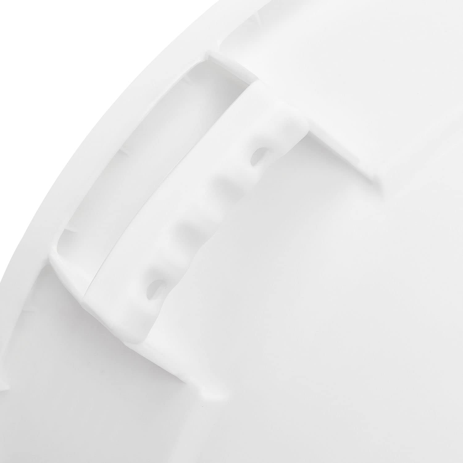 20 Gallon White Plastic Trash Can with Lid - Heavy Duty Commercial Garbage Bin for Kitchen, Office, Restaurant & Outdoor Use