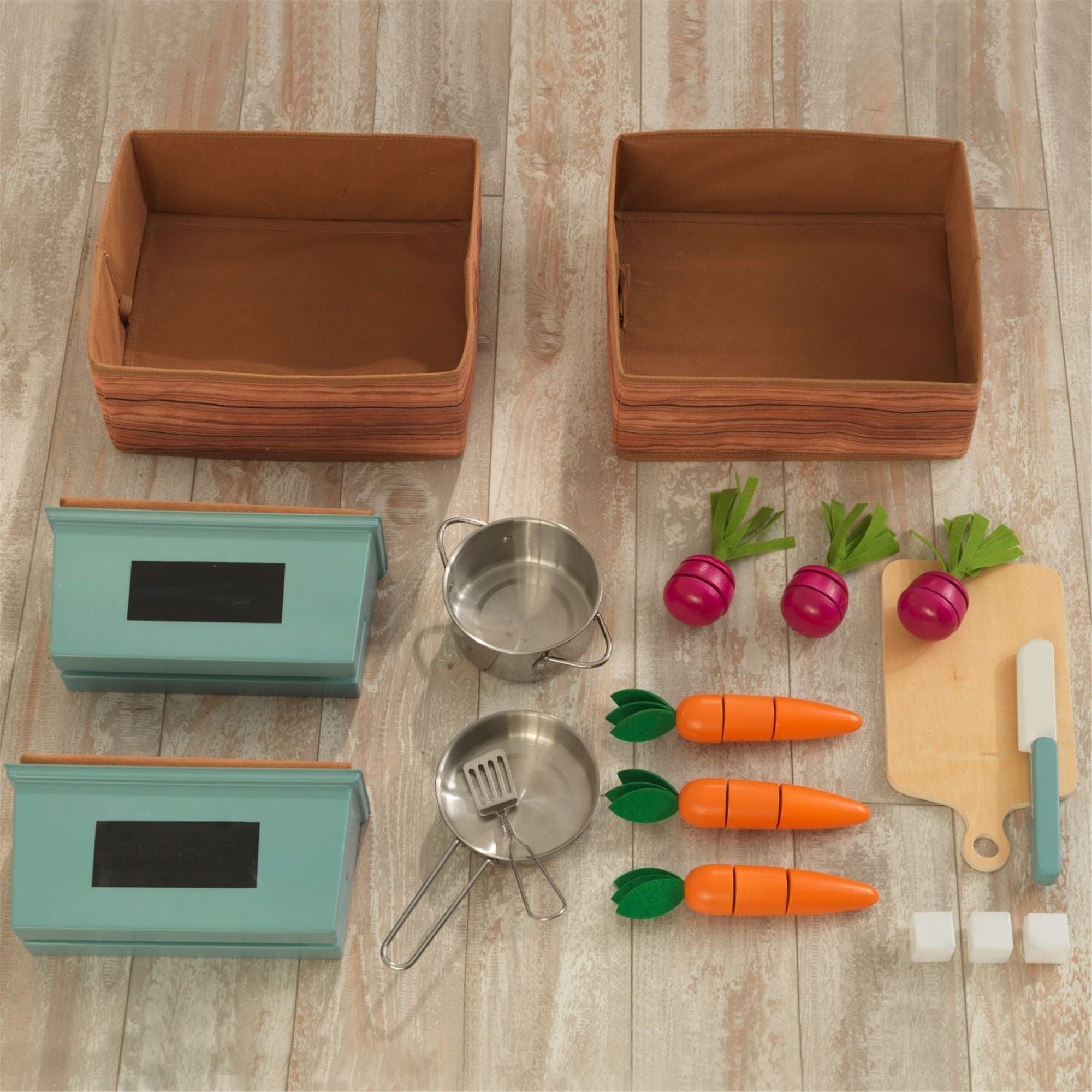 KidKraft Farm to Table Play Kitchen for Kids - Wooden Pretend Play Set with EZ Kraft Assembly | Perfect for Imaginative Play, Preschool Learning & Toddler Role-Playing Games