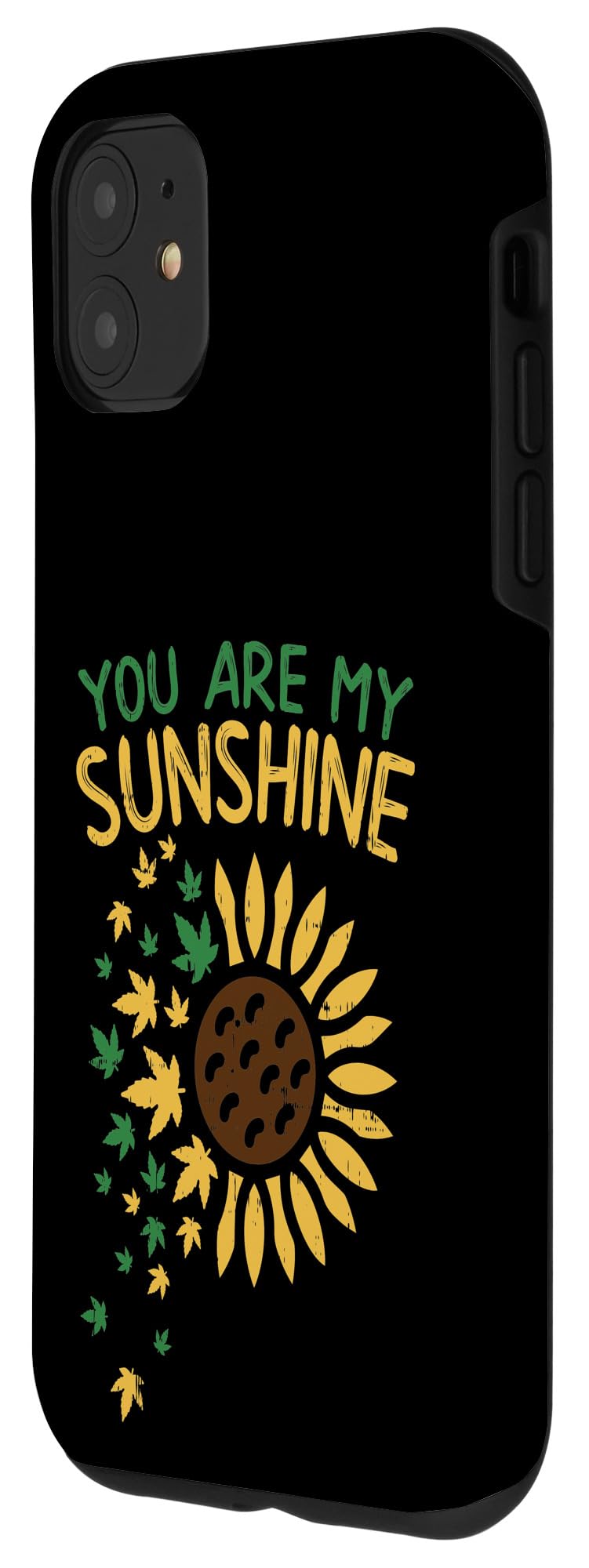 iPhone 11 Case - Sunflower Weed Funny 420 CBD Stoner Gift - Durable Protective Cover for iPhone 11 - Perfect for Stoner Lifestyle, Music Festivals & 420 Celebrations
