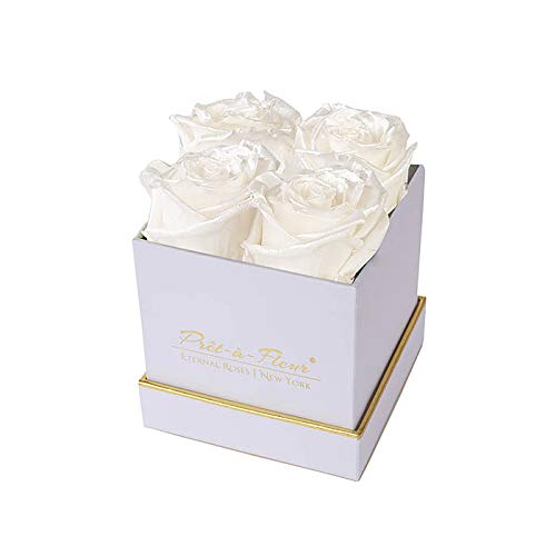 Luxury Preserved Roses in White Box - Long Lasting Real Flowers 4