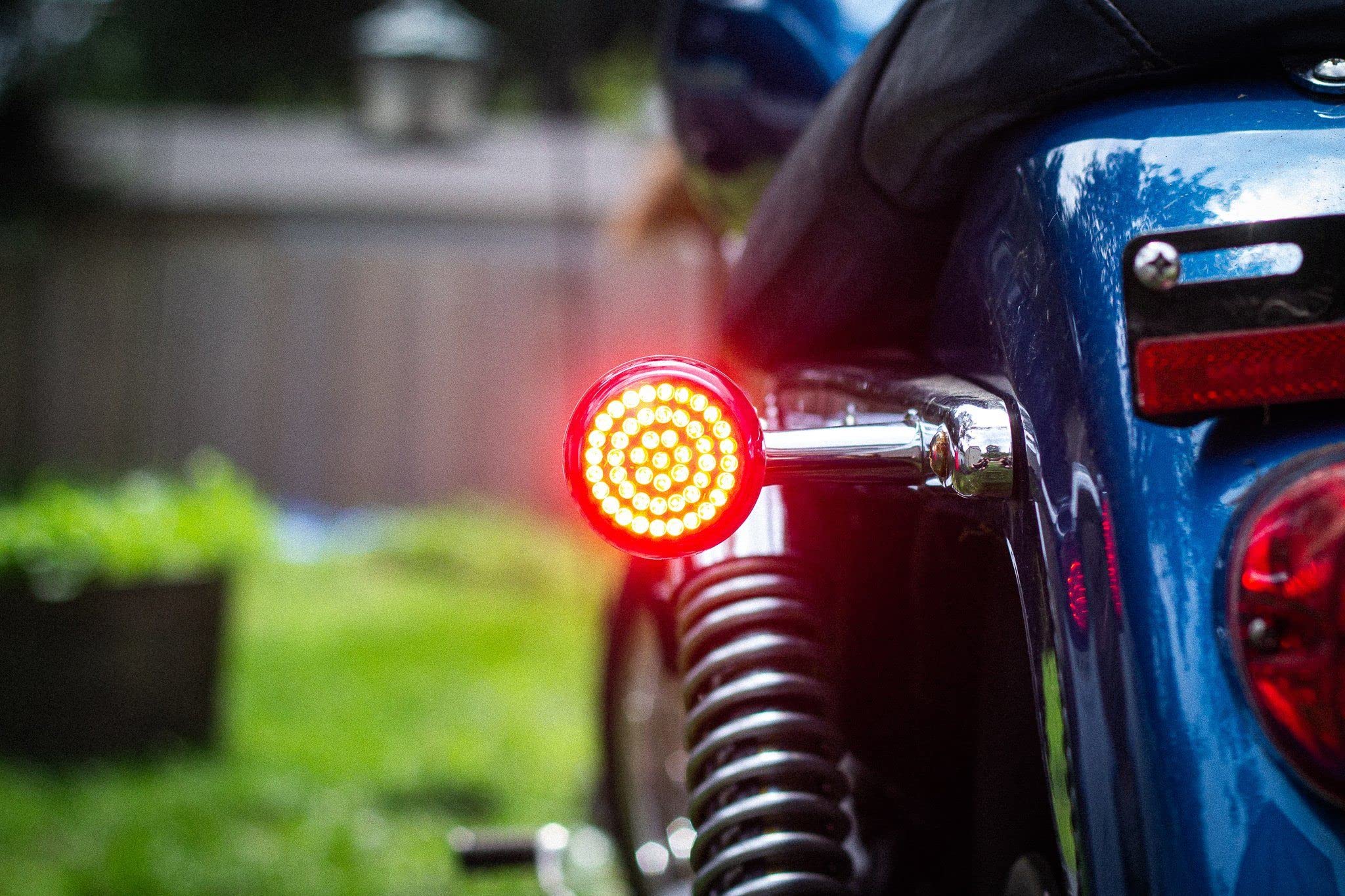 Eagle Lights 8748TS-1156R-S 2 Inch Rear LED Turn Signals for Harley Davidson Motorcycles - Gen I 1156 Base Red Lens with Smoked Cover | Enhanced Visibility & Style for Night Riding & Custom Bike Builds