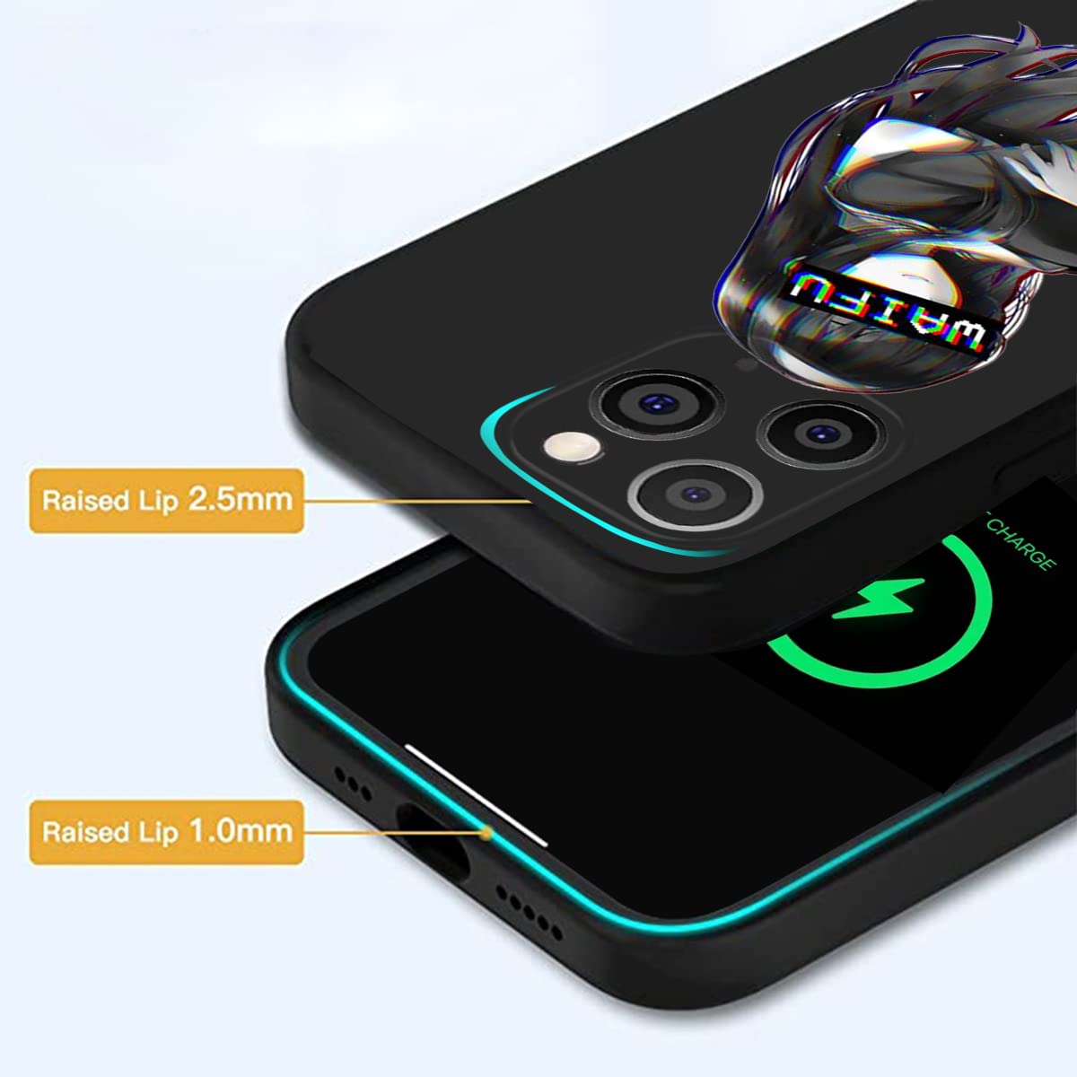 KAMINA Anime iPhone 11 Pro Max Case - Sad Japanese Anime Girl Schoolgirl Waifu Kawaii Cartoon Manga Soft Silicone Cover for Men Women Boys | Perfect for Anime Fans, Daily Use & Gift Giving