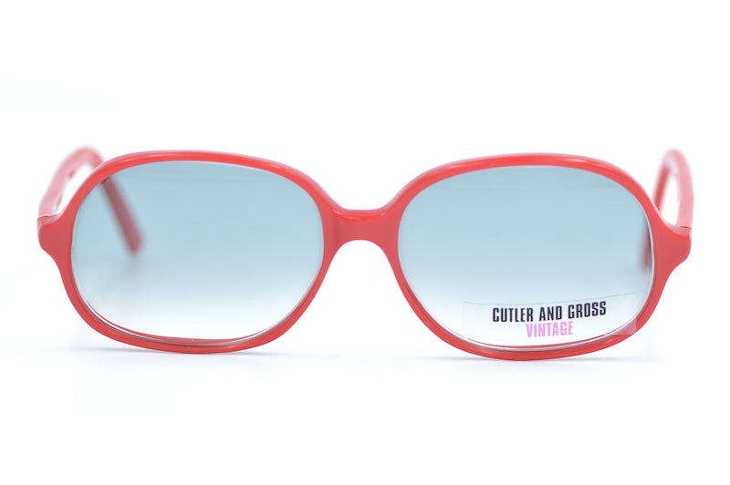 Cutler and Gross Vintage Red Sunglasses - Classic Retro Style for Men & Women - UV Protection, Polarized Lenses - Perfect for Driving, Beach & Outdoor Activities