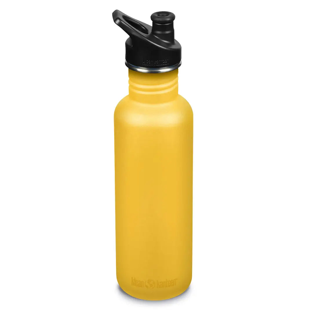 Klean Kanteen Classic Sports Cap 800ml Stainless Steel Water Bottle - Leak Proof & BPA Free for Gym, Hiking, Camping & Outdoor Activities