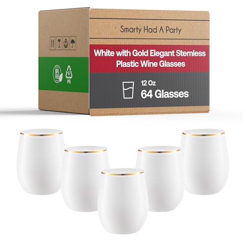 White with Gold 12 oz