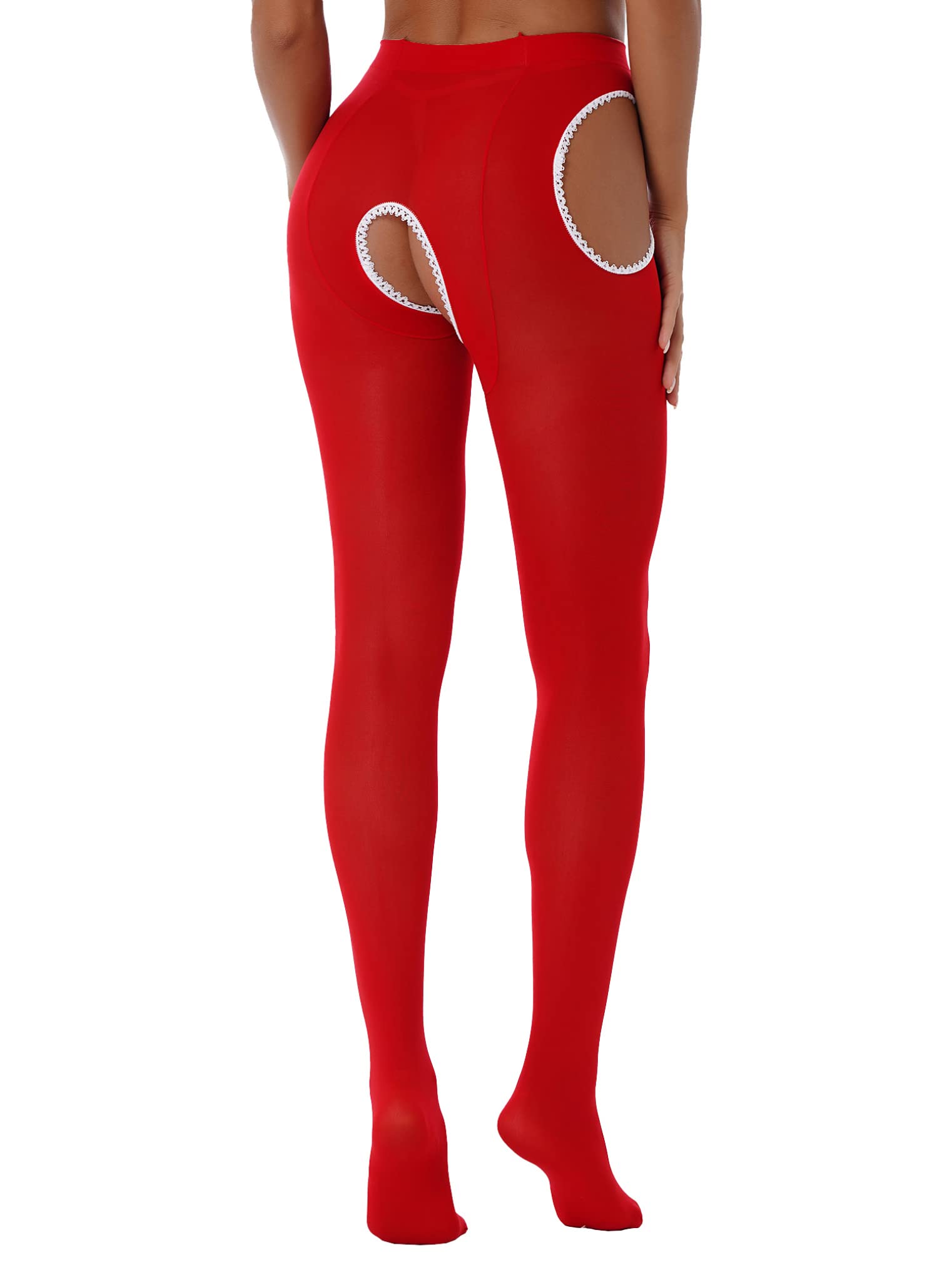 Women's Suspender Pantyhose - Sexy Cutout Tights & Stretchy Footed Hosiery for Everyday Wear, Date Night & Cosplay