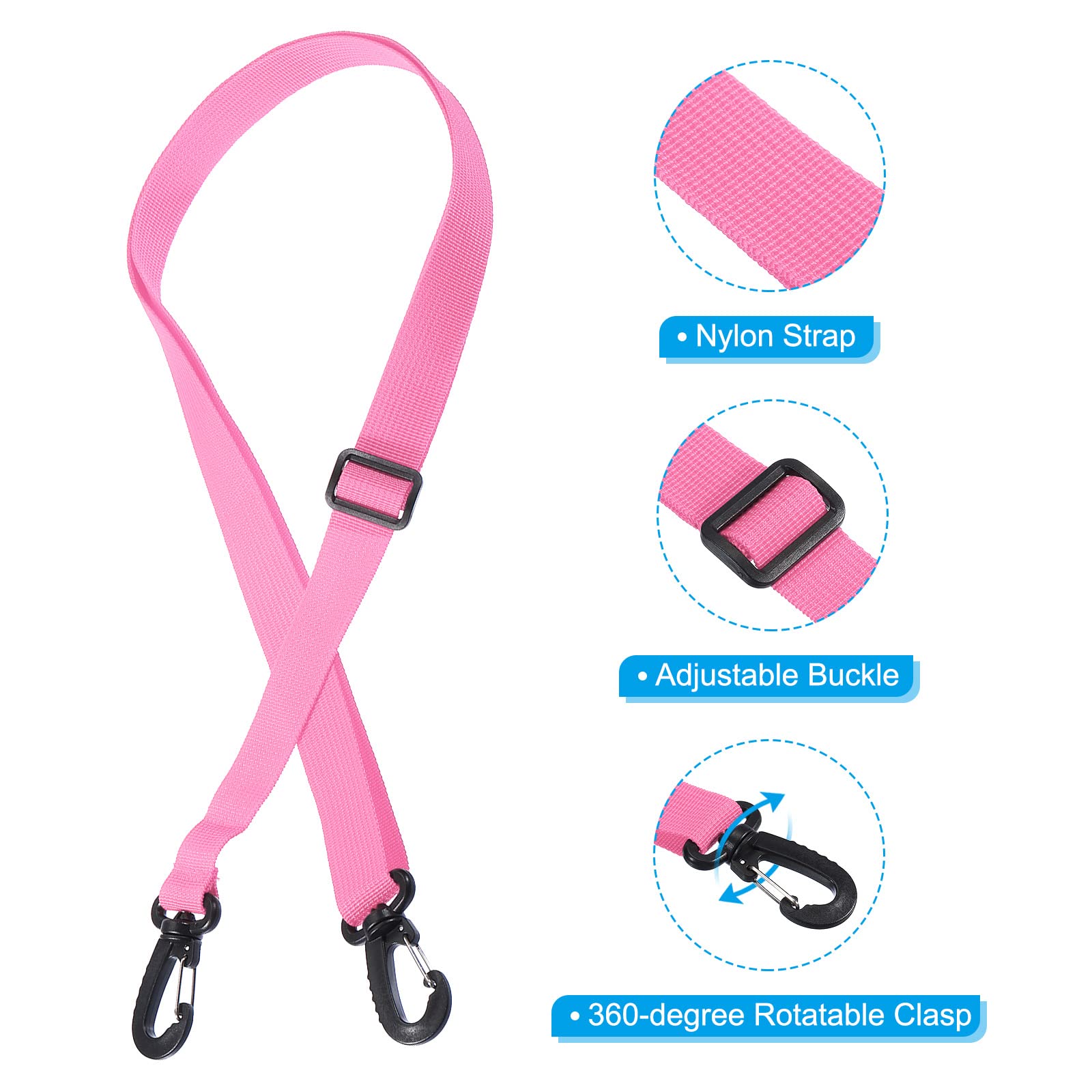 PATIKIL Adjustable Ski Boot Carrier Strap - Comfortable Shoulder Sling for Snowboard Boots & Ice Skates (Pink) - Perfect for Ski Resorts, Winter Sports & Travel