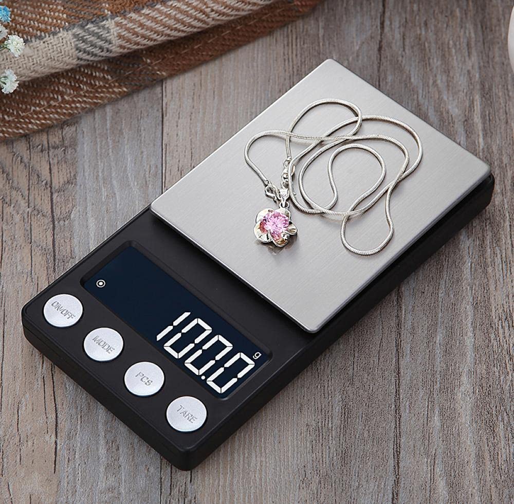 Precision Digital Jewelry Scale 1000g x 0.1g - Portable Mini Gold & Kitchen Gram Scale for Weighing Jewelry, Coins, Herbs & Cooking Ingredients (Perfect for Jewelers, Cooks & Small Business Owners)